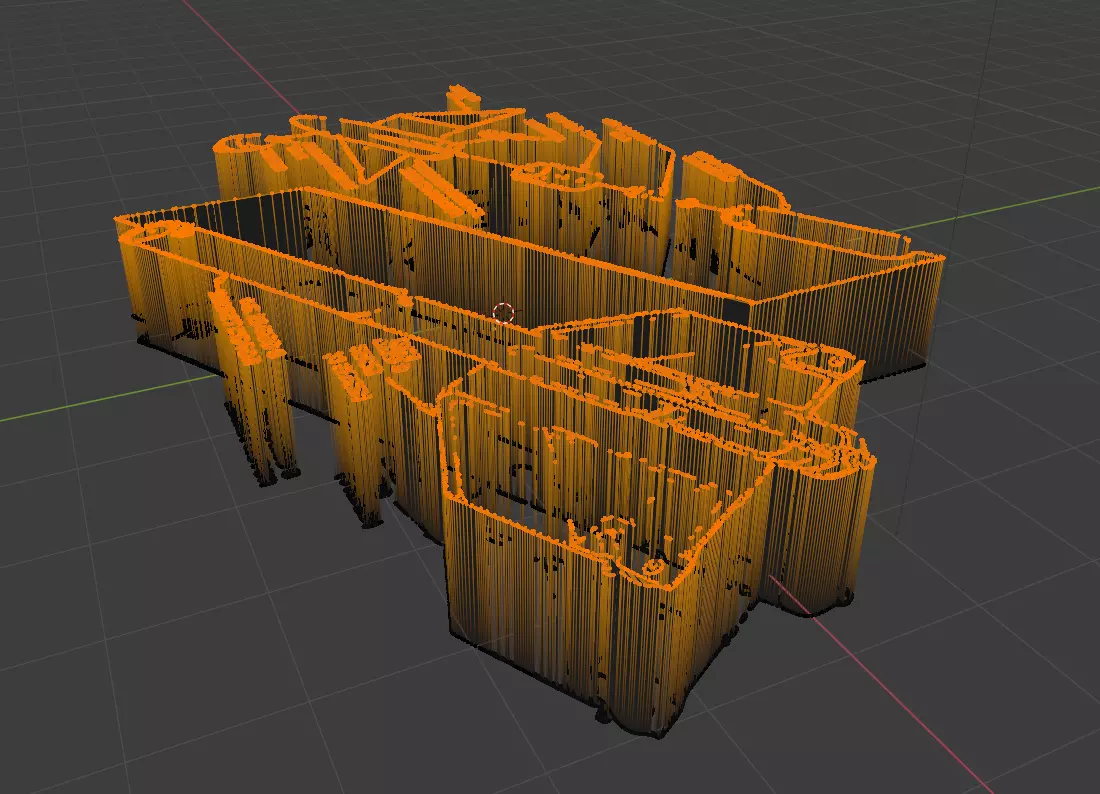 DSUcom building in orange 3D model_0