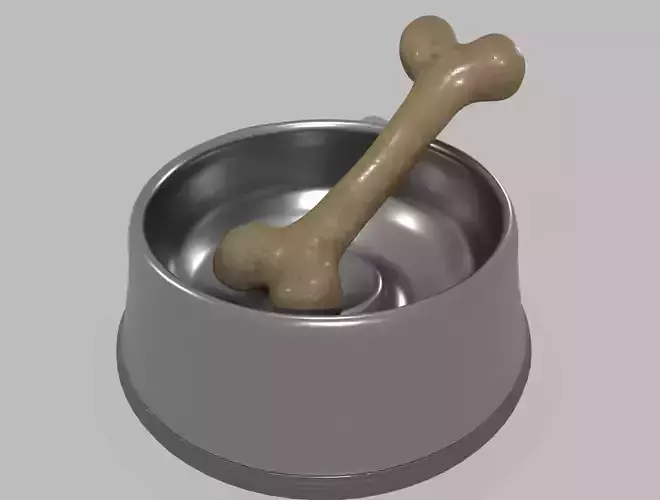 DOG BOWL WITH BONE