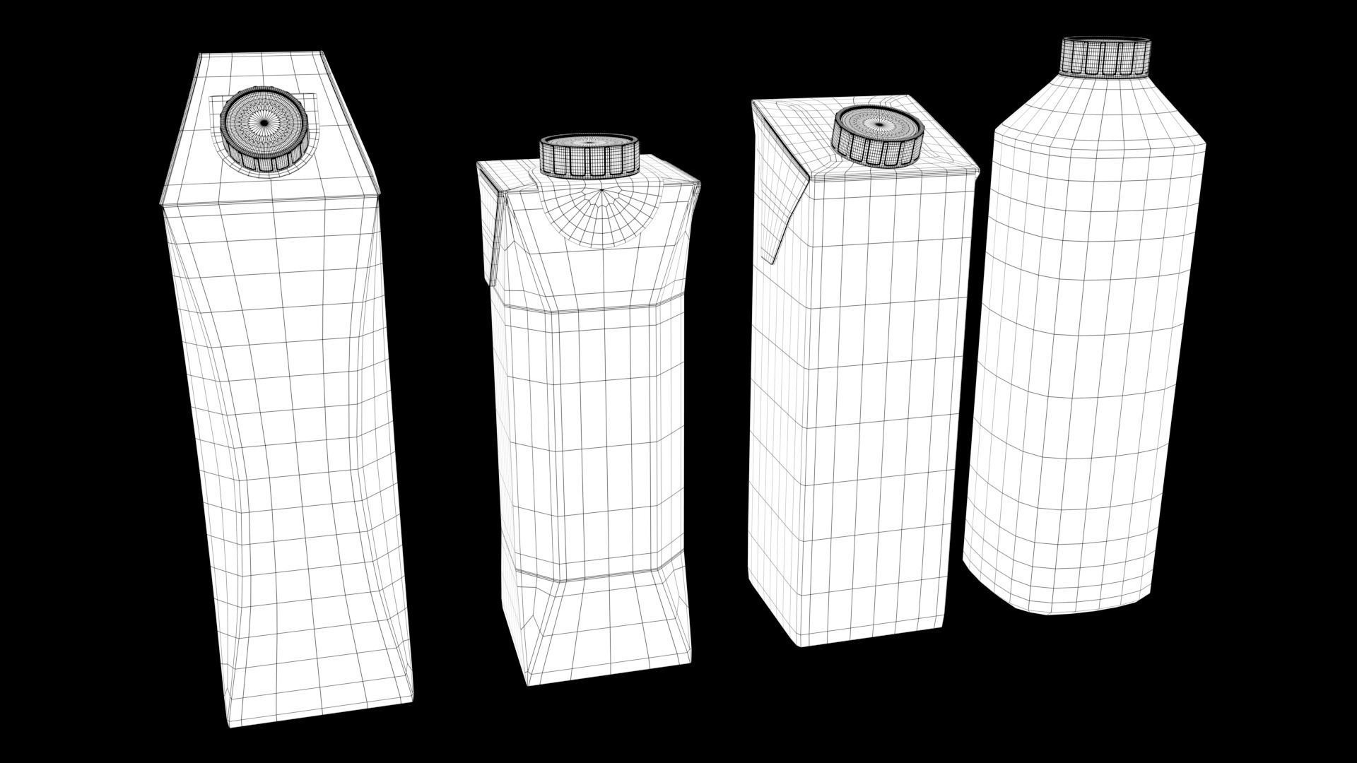 New Tetrapak Bricks  Low-poly 3D model_4