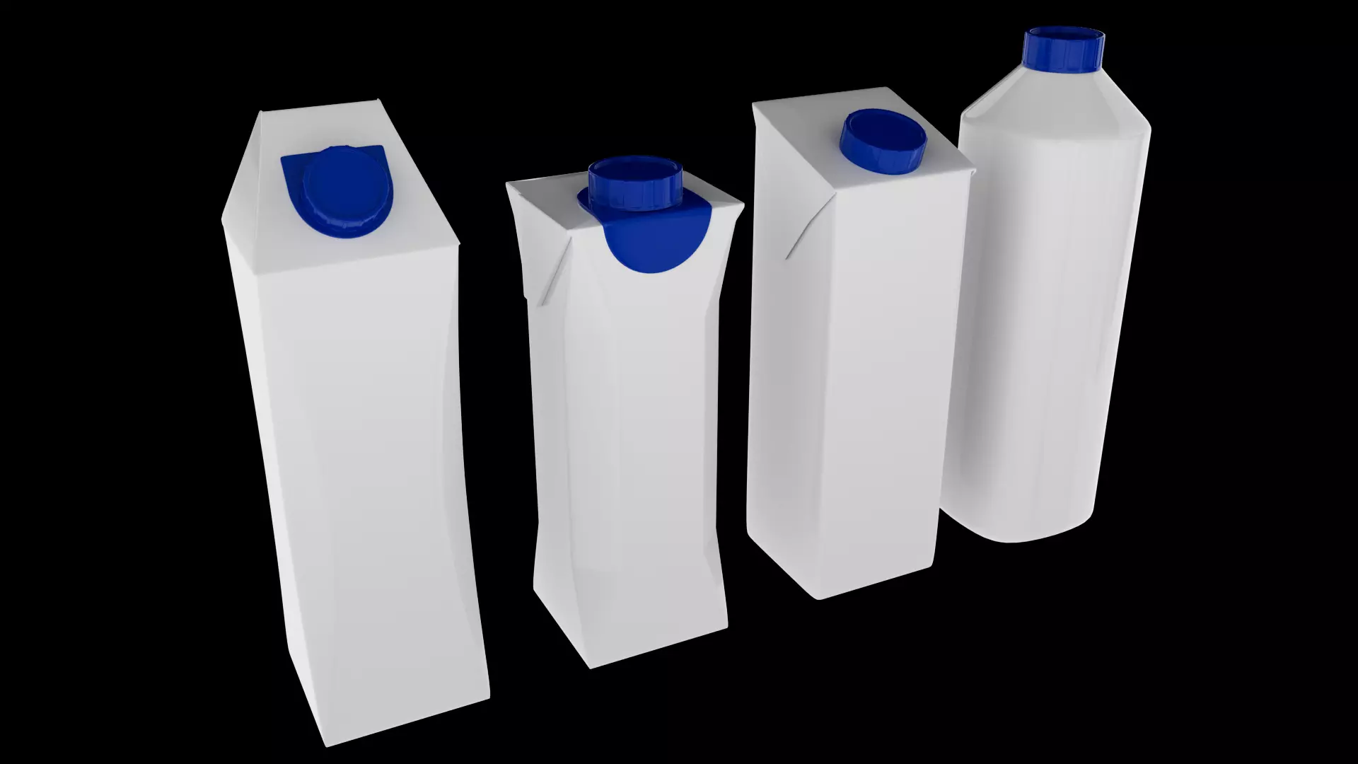 New Tetrapak Bricks  Low-poly 3D model_0