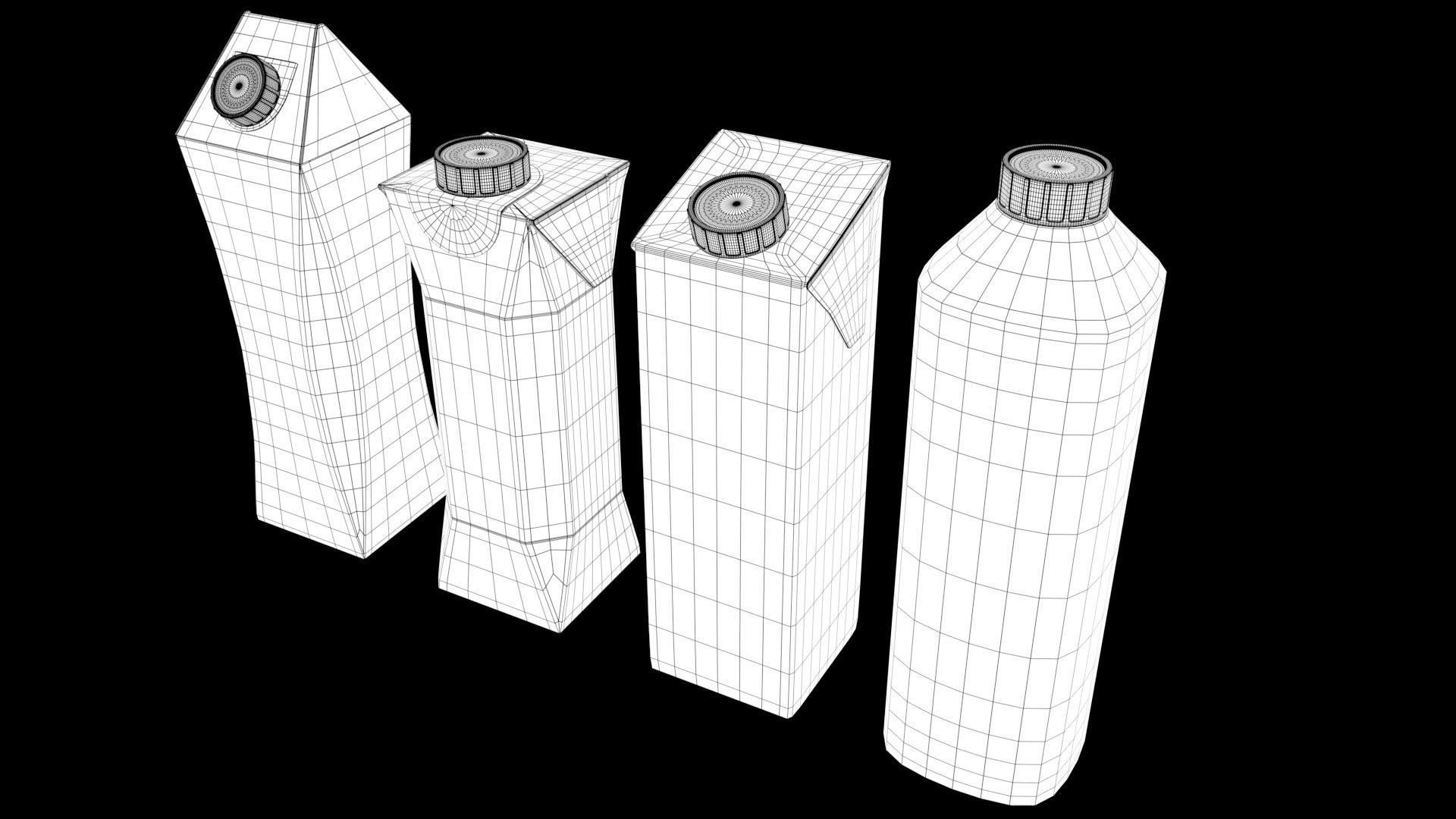 New Tetrapak Bricks  Low-poly 3D model_5