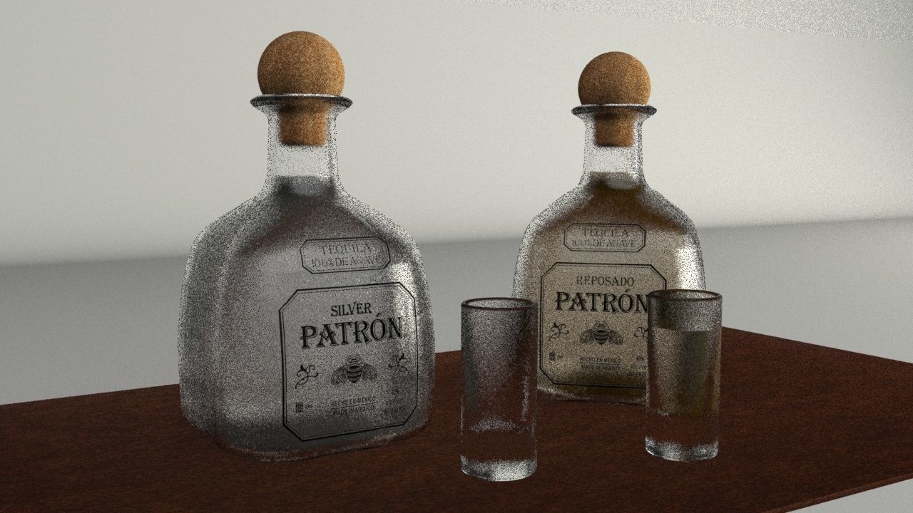 Tequila Patron Bottle 3D model_8