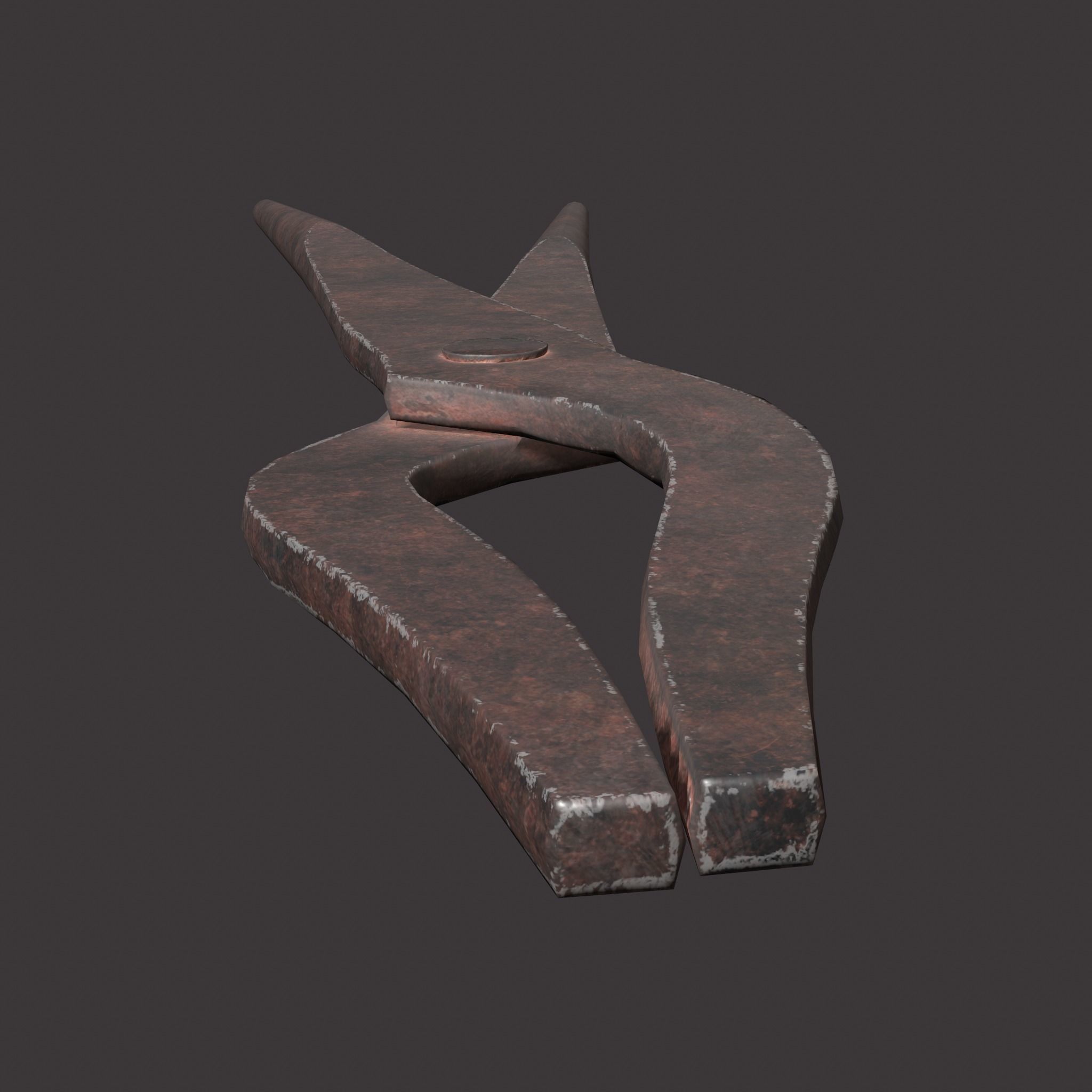Medieval Fishing Pliers Free low-poly 3D model_24
