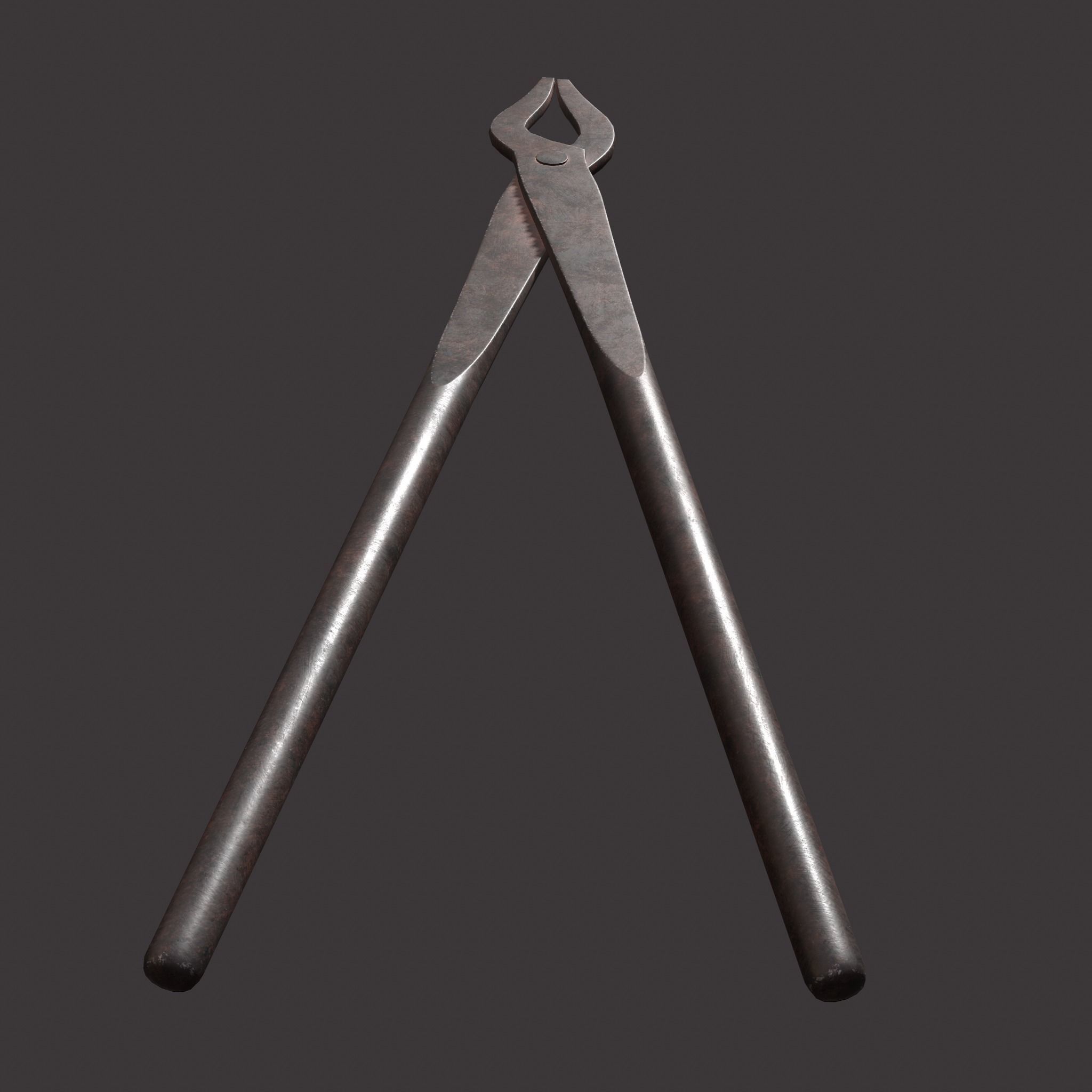Medieval Fishing Pliers Free low-poly 3D model_21