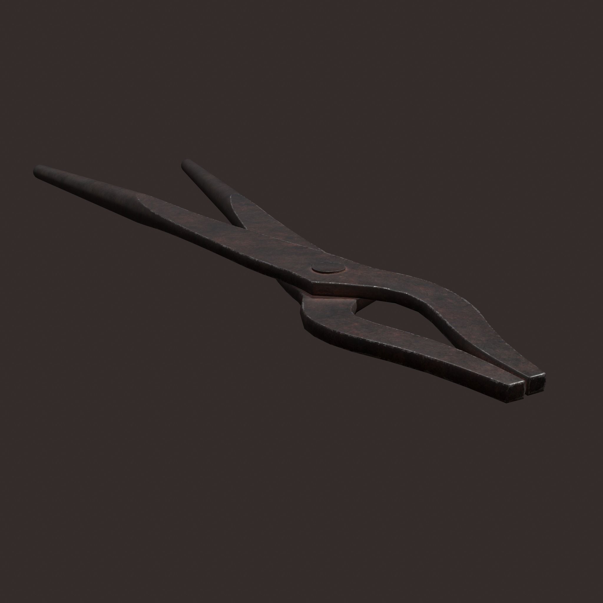 Medieval Fishing Pliers Free low-poly 3D model_2