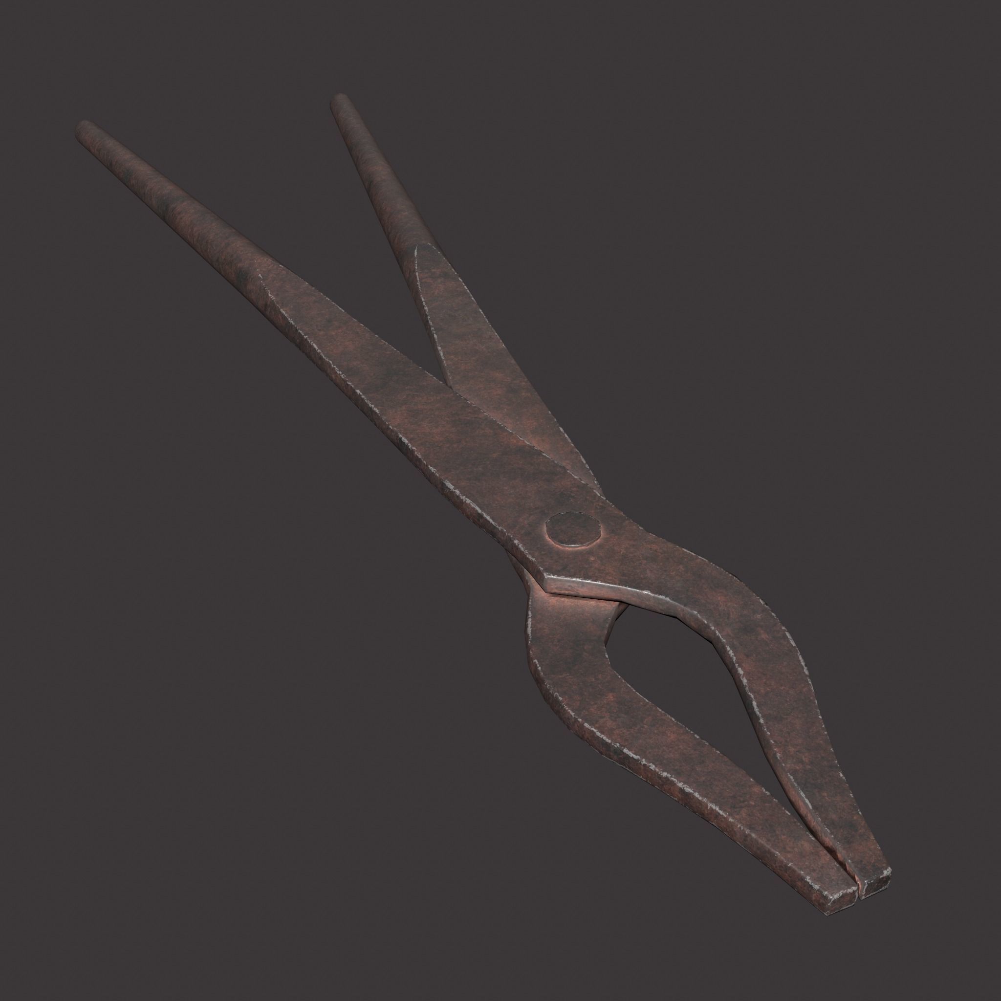 Medieval Fishing Pliers Free low-poly 3D model_22