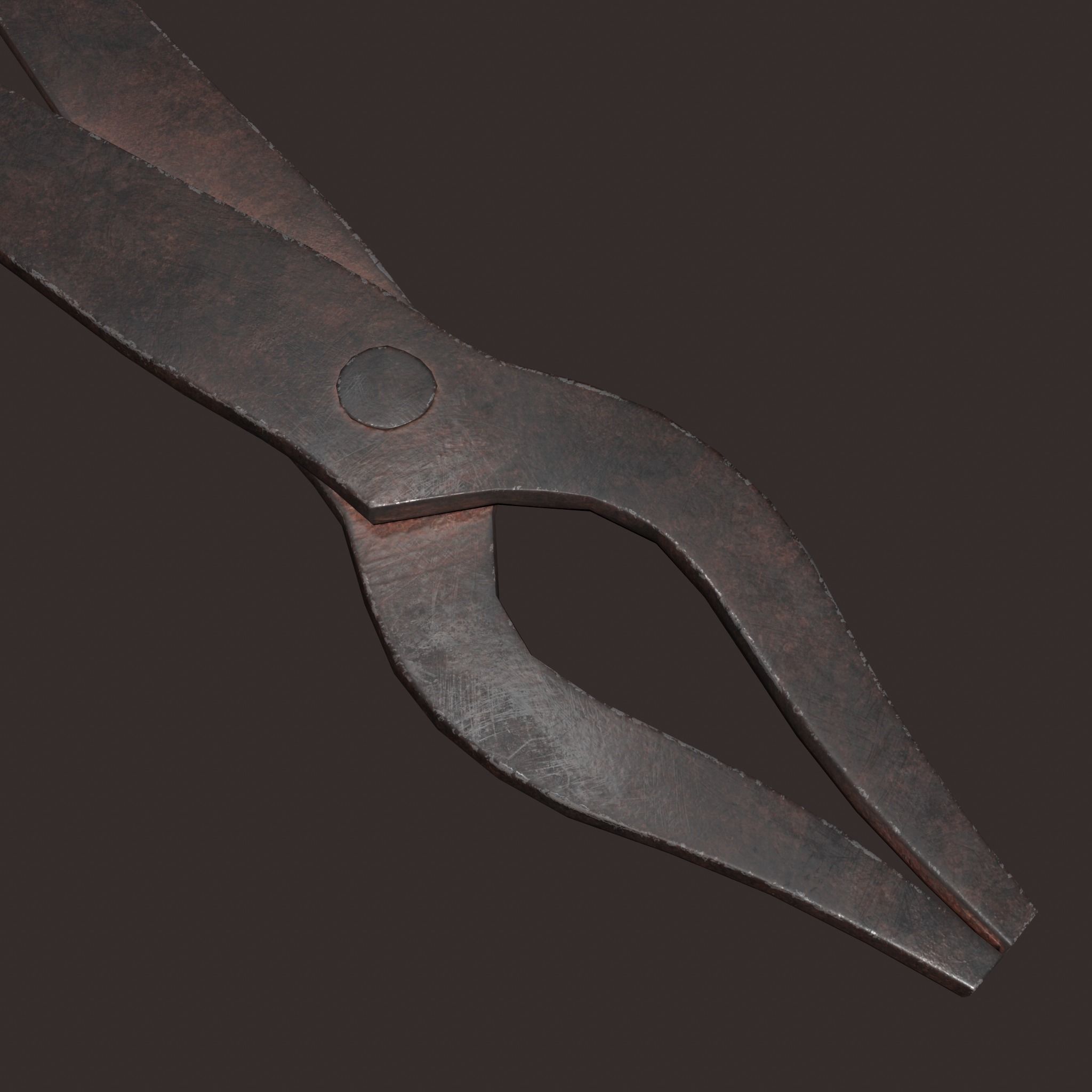 Medieval Fishing Pliers Free low-poly 3D model_11