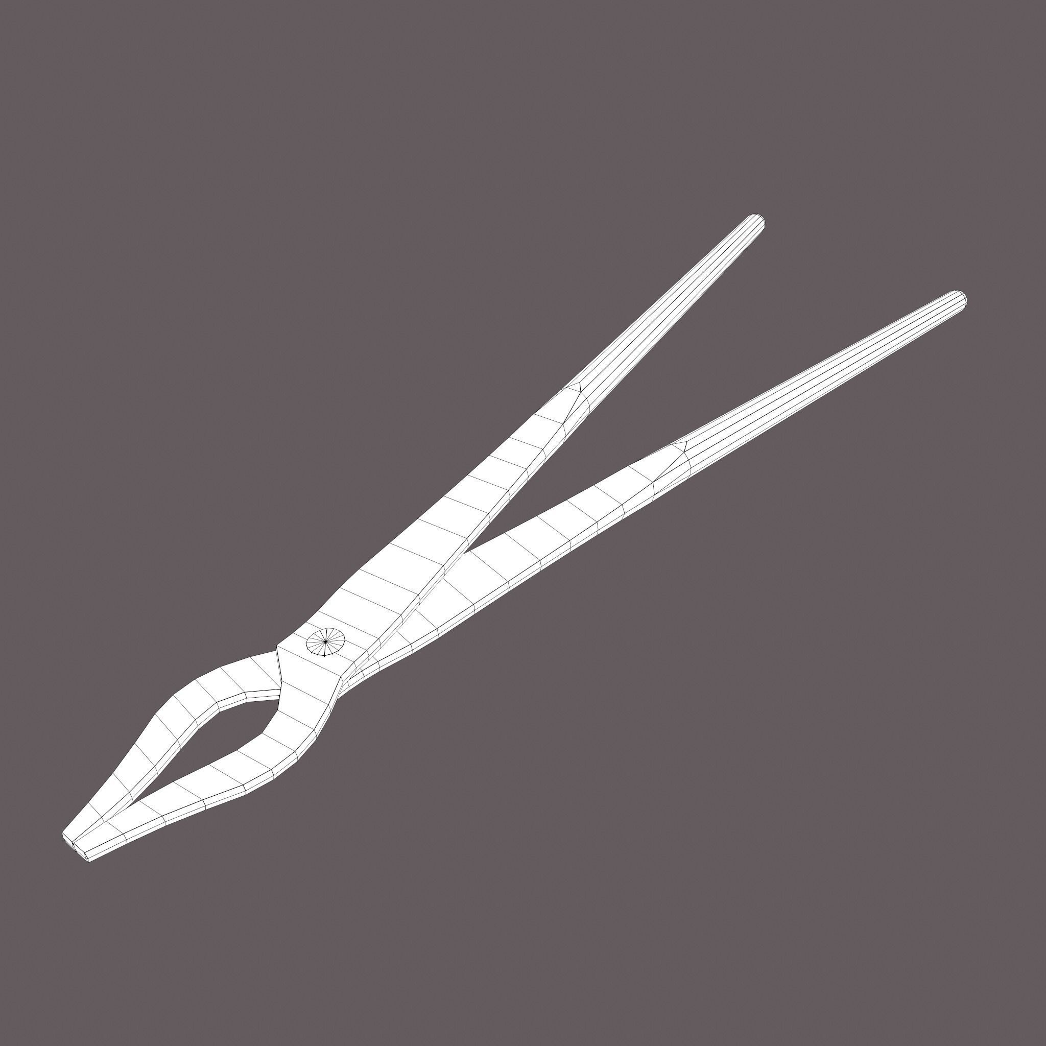 Medieval Fishing Pliers Free low-poly 3D model_27