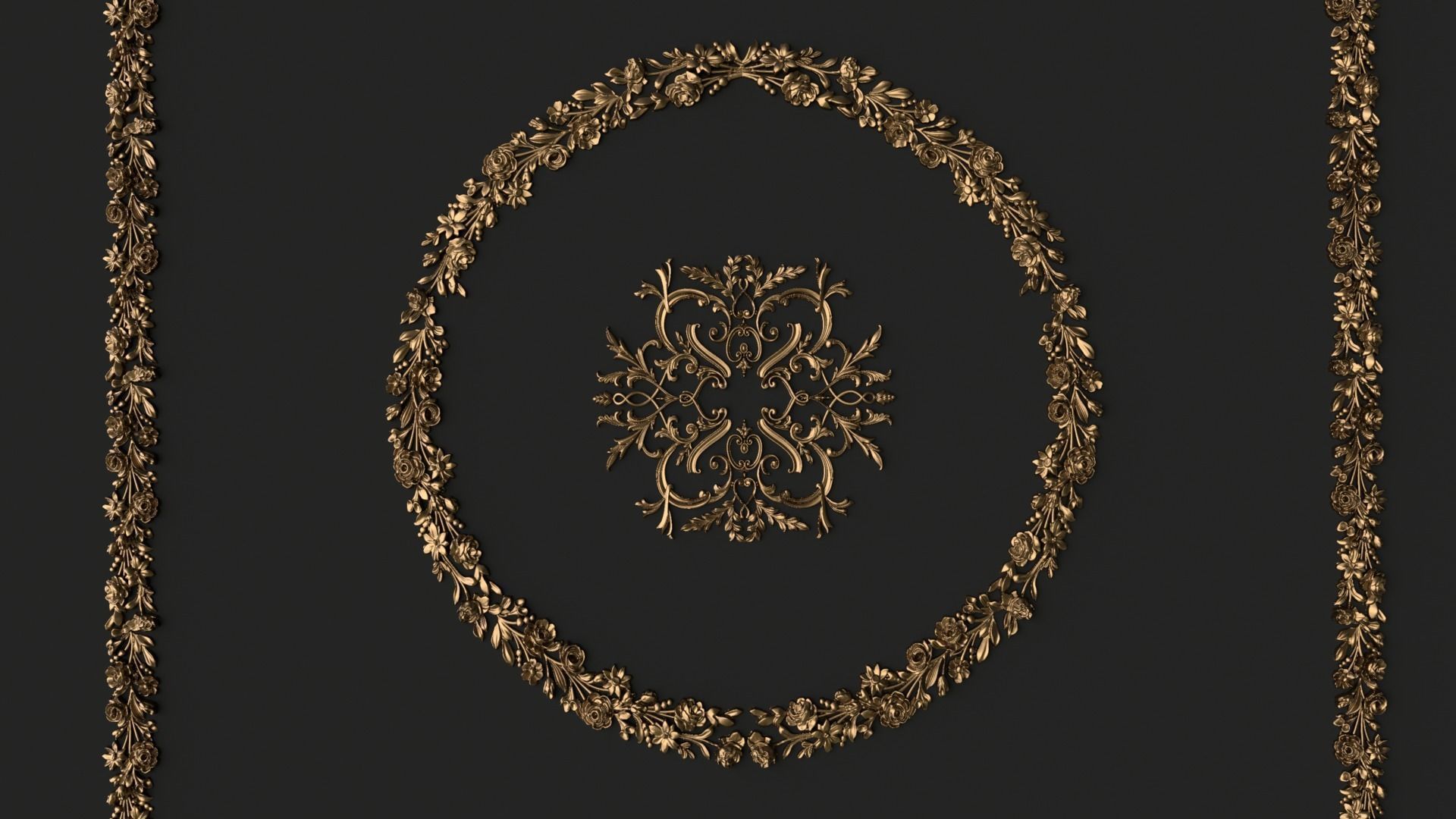 Classic decor ornament v-09 3D model 3D model_1