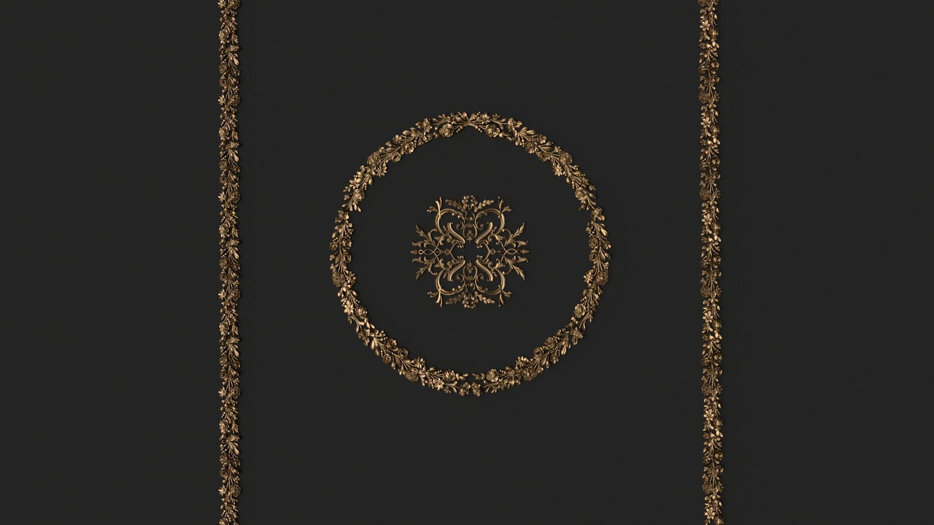 Classic decor ornament v-09 3D model 3D model_4