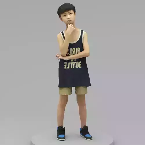 A Cool Boy Thinking About Sth