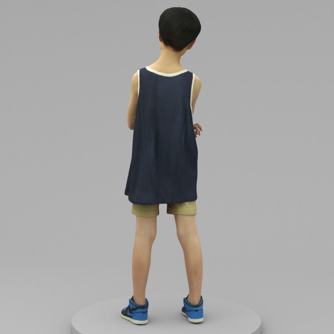 A Cool Boy Thinking About Sth 3D model_3