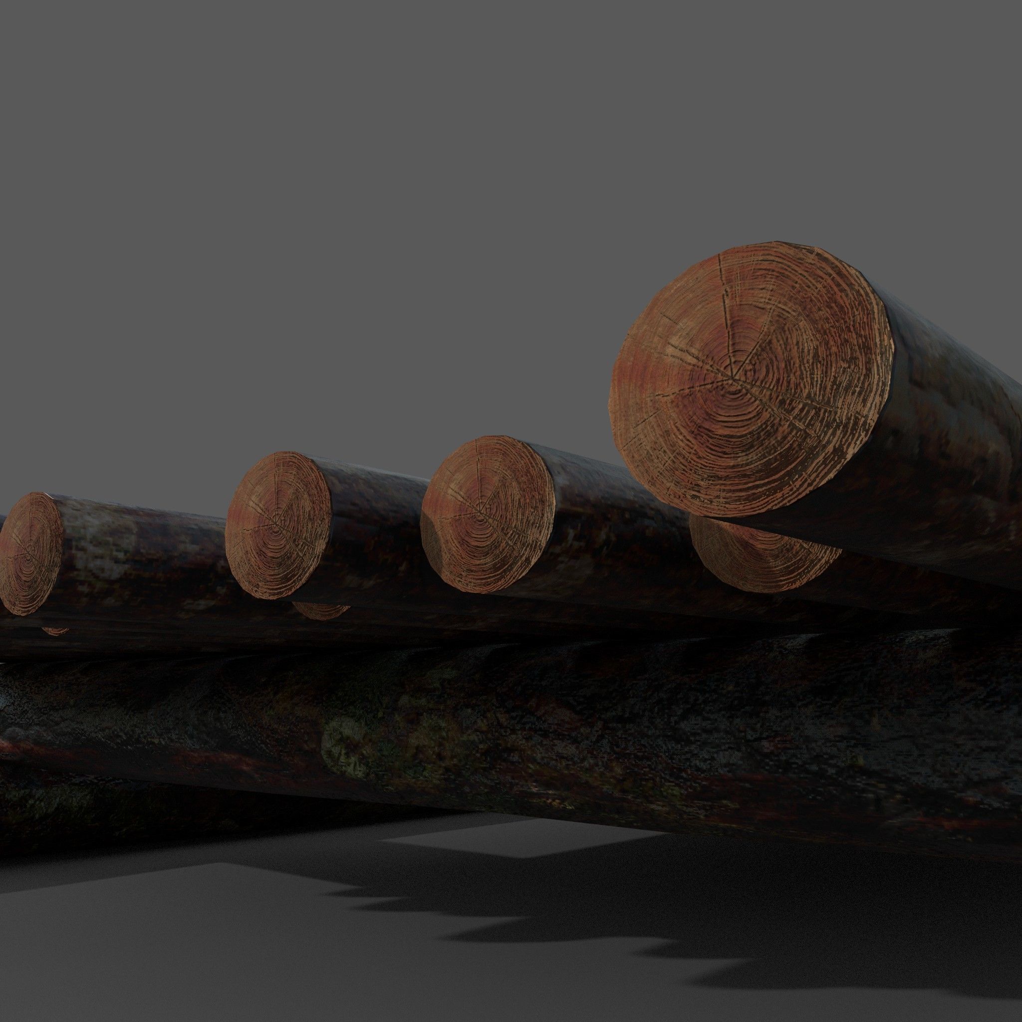 Medieval Bed Low-poly 3D model_8