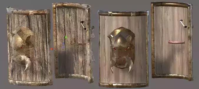 Boar Shield Low-poly 3D model