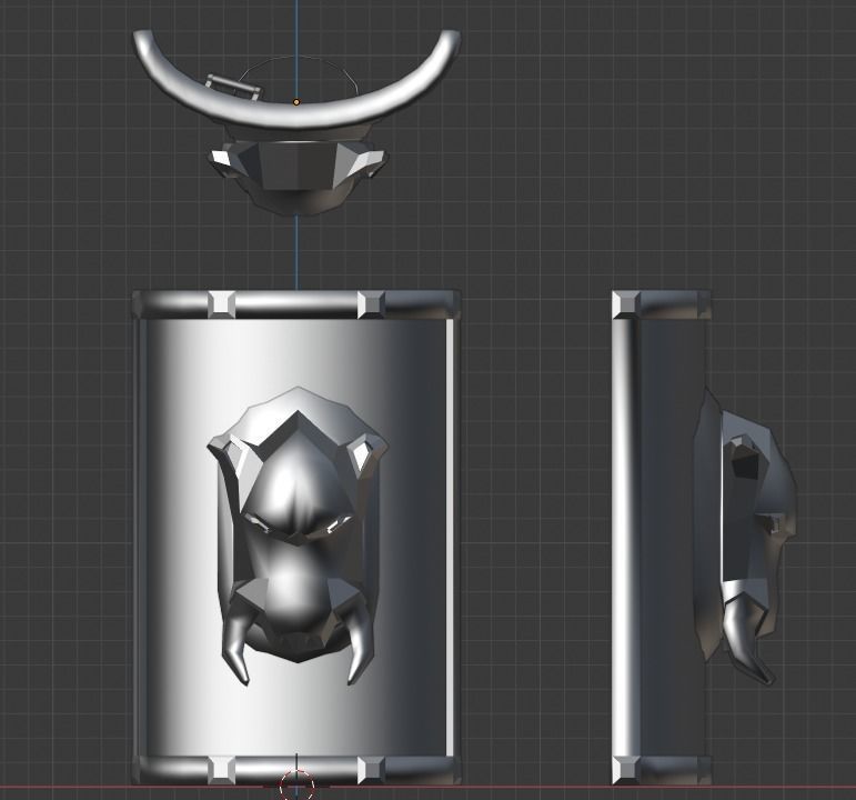 Boar Shield Low-poly 3D model_2