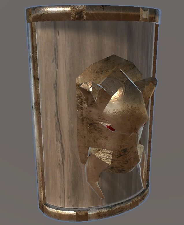 Boar Shield Low-poly 3D model_4