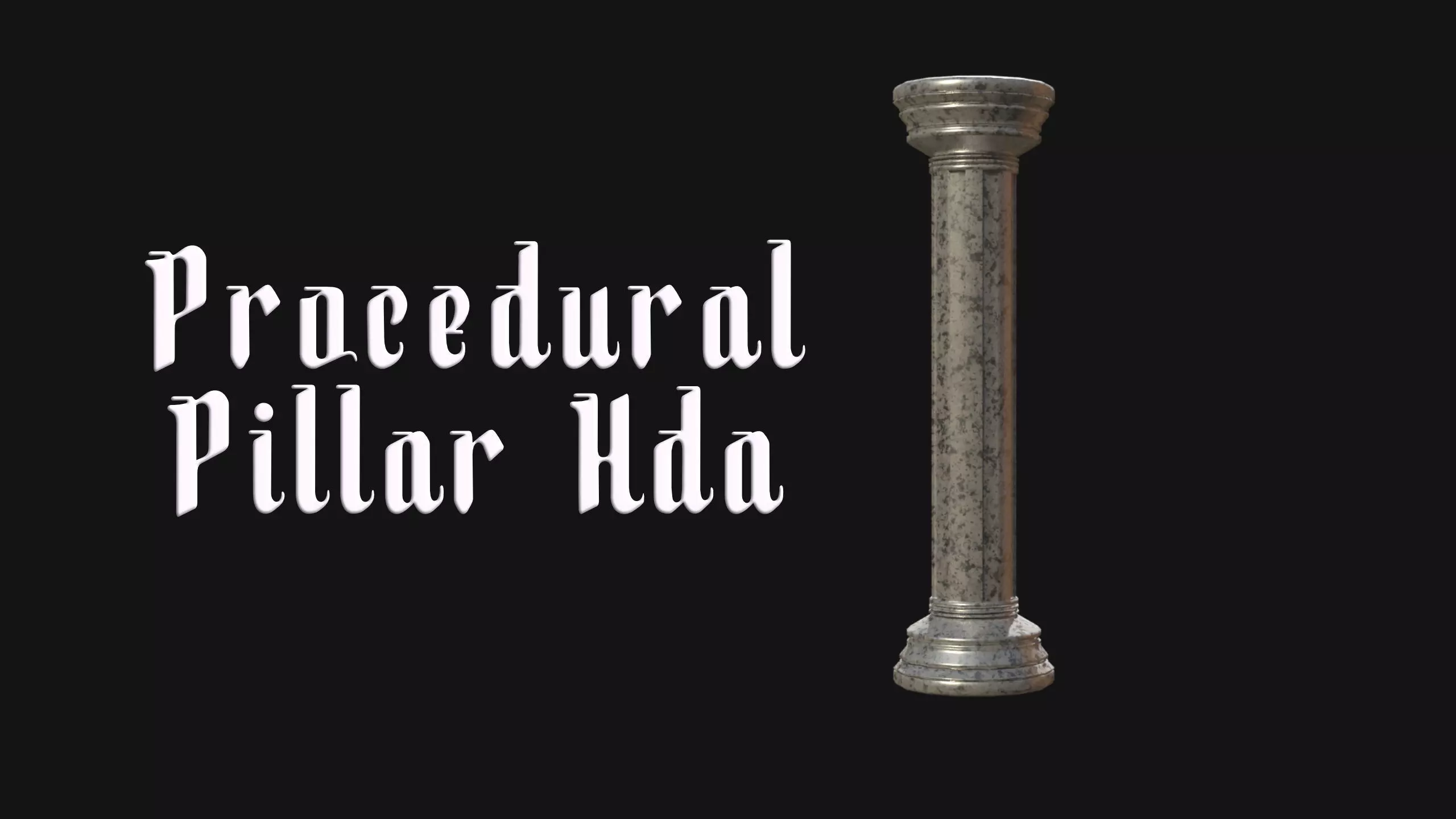 Procedural pillar column generator Hda Low-poly 3D model_0