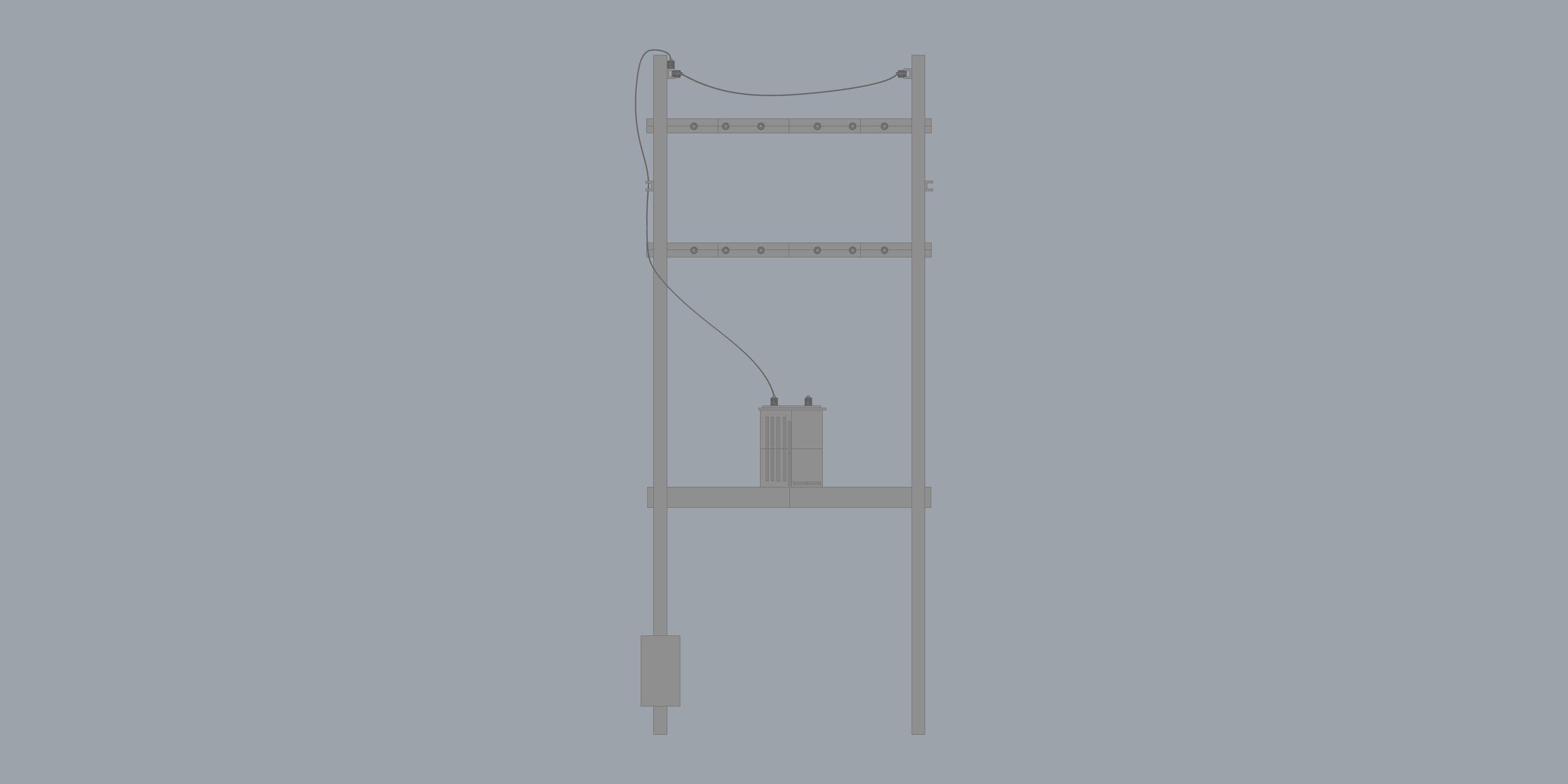 Electric Pole 3D model_2