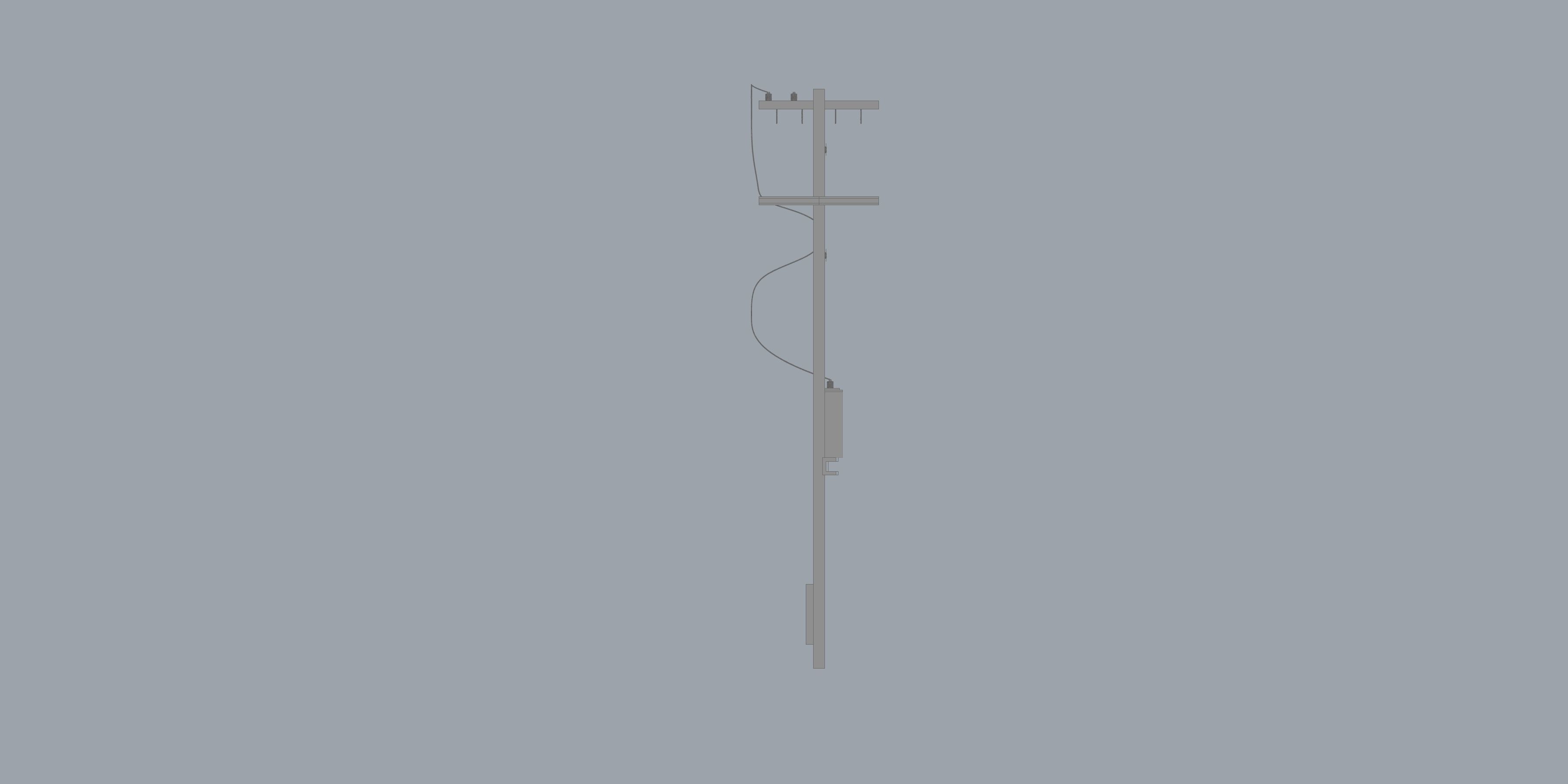 Electric Pole 3D model_3