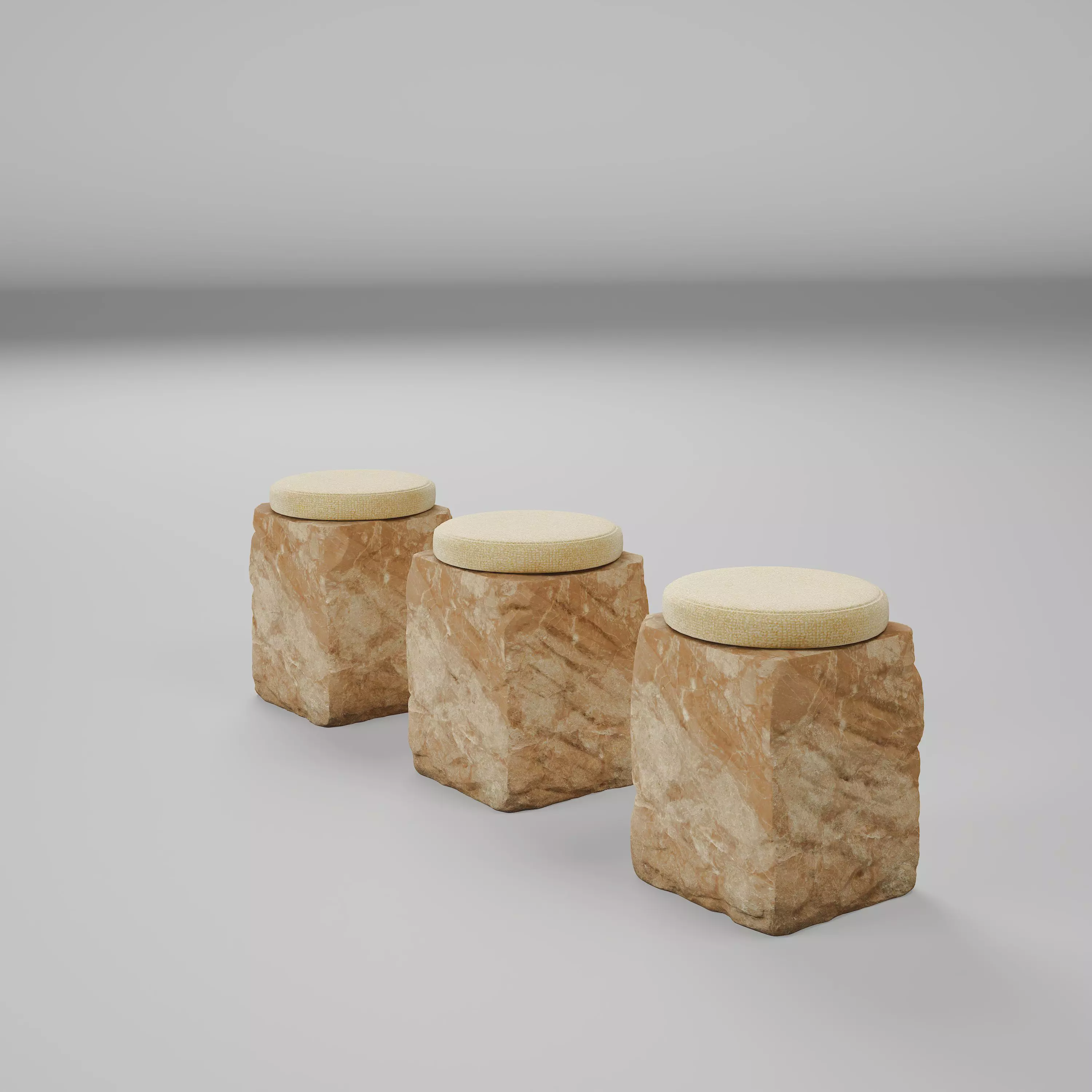 Tenarchstudio Stone seating chair render ready vray  3D model_0