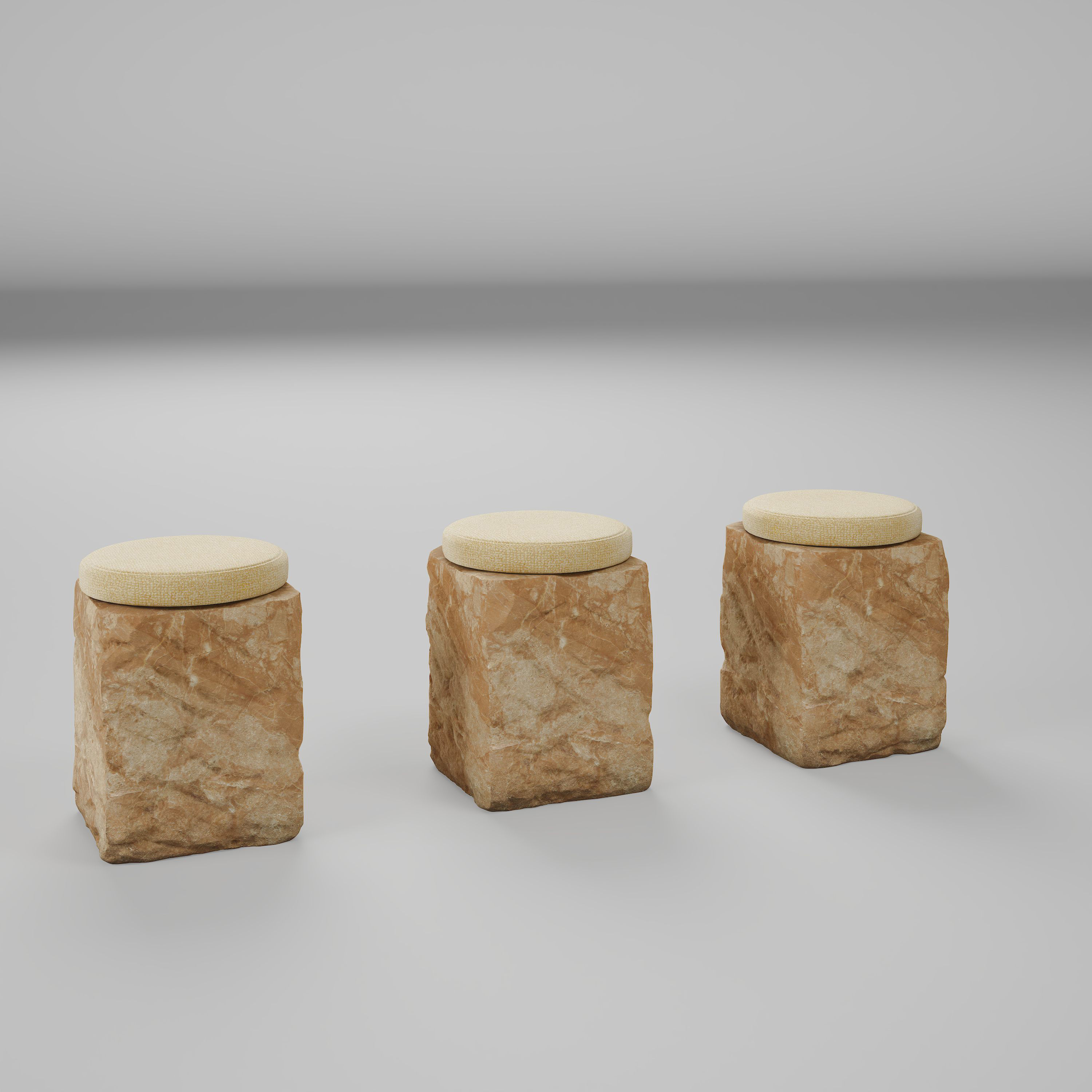 Tenarchstudio Stone seating chair render ready vray  3D model_6