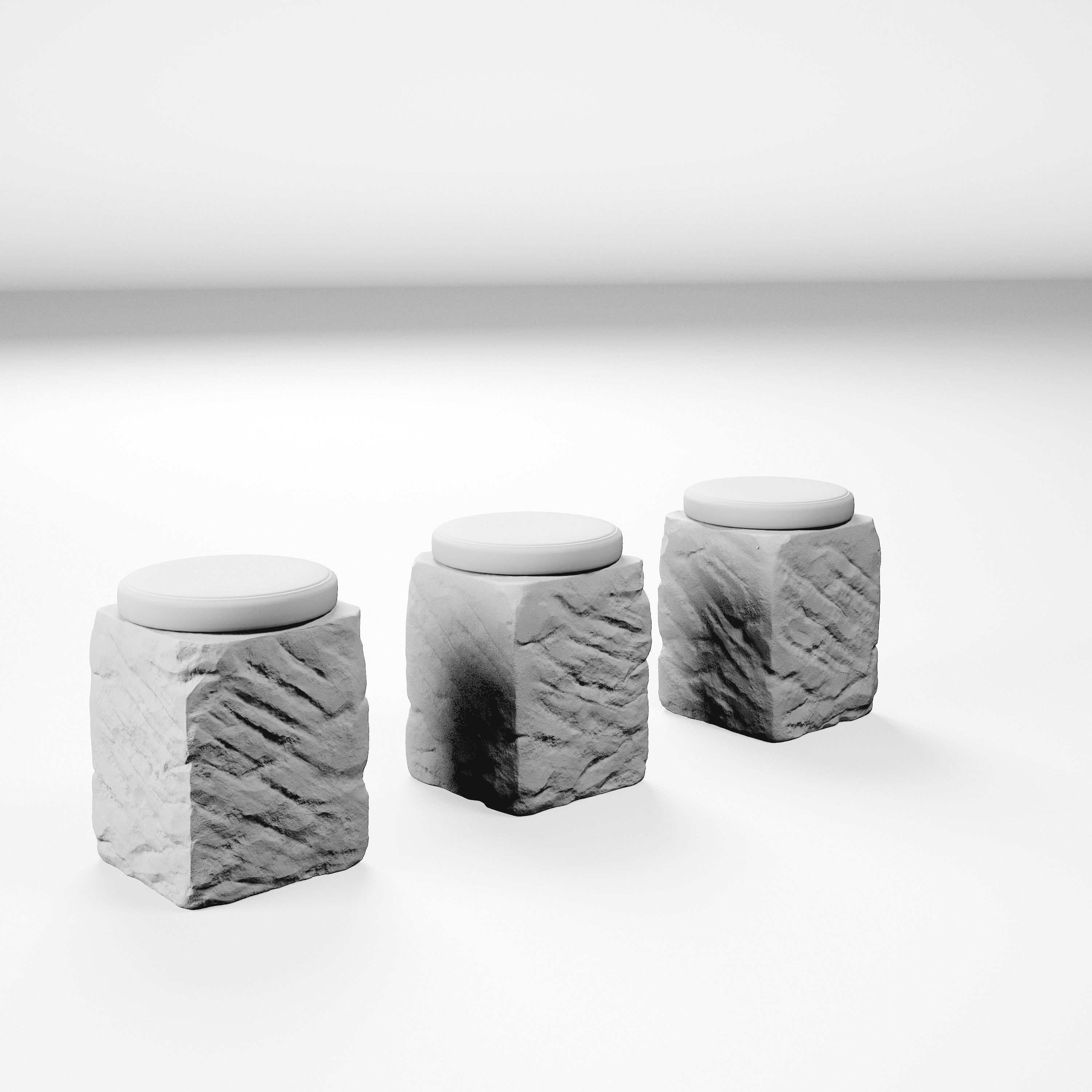 Tenarchstudio Stone seating chair render ready vray  3D model_14