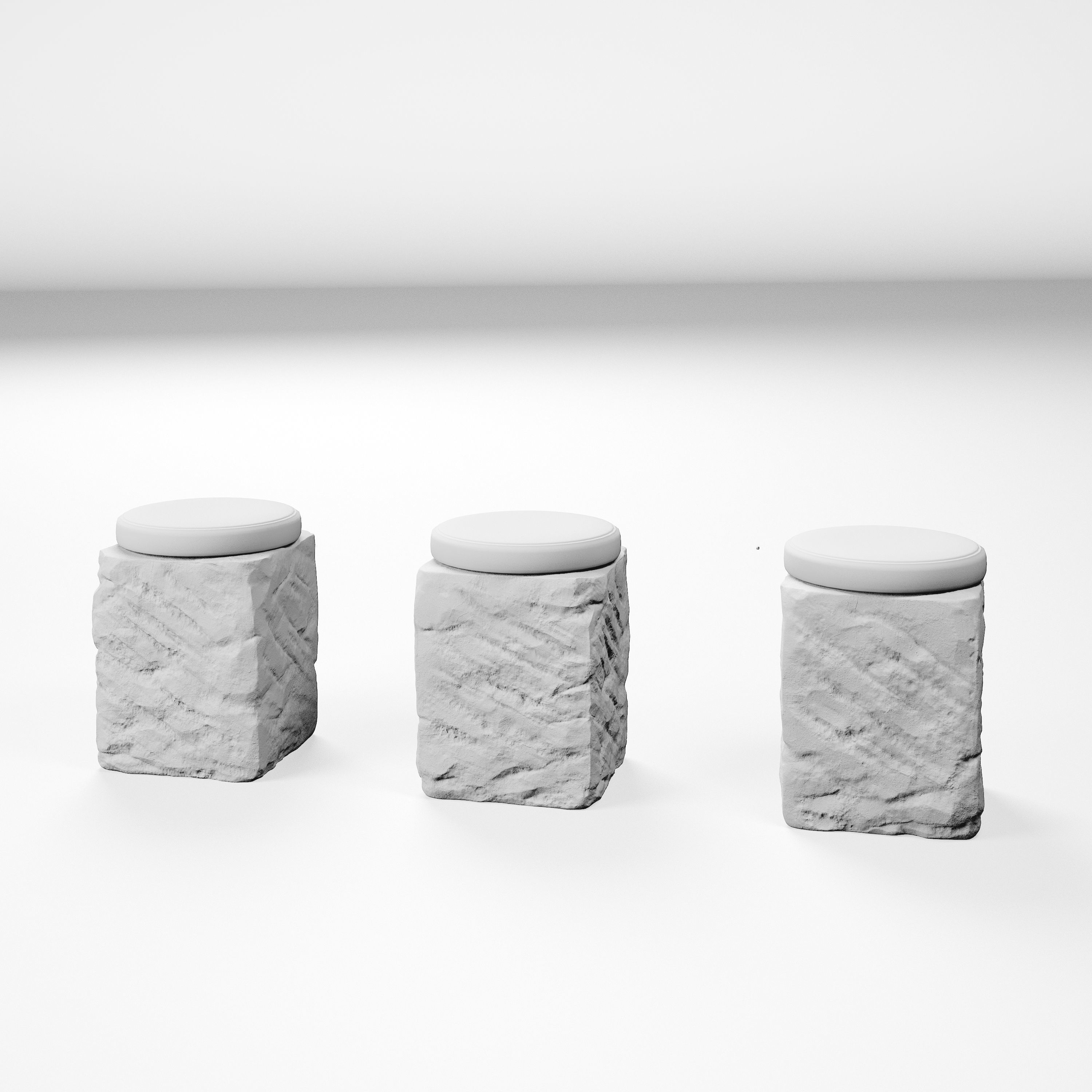 Tenarchstudio Stone seating chair render ready vray  3D model_17