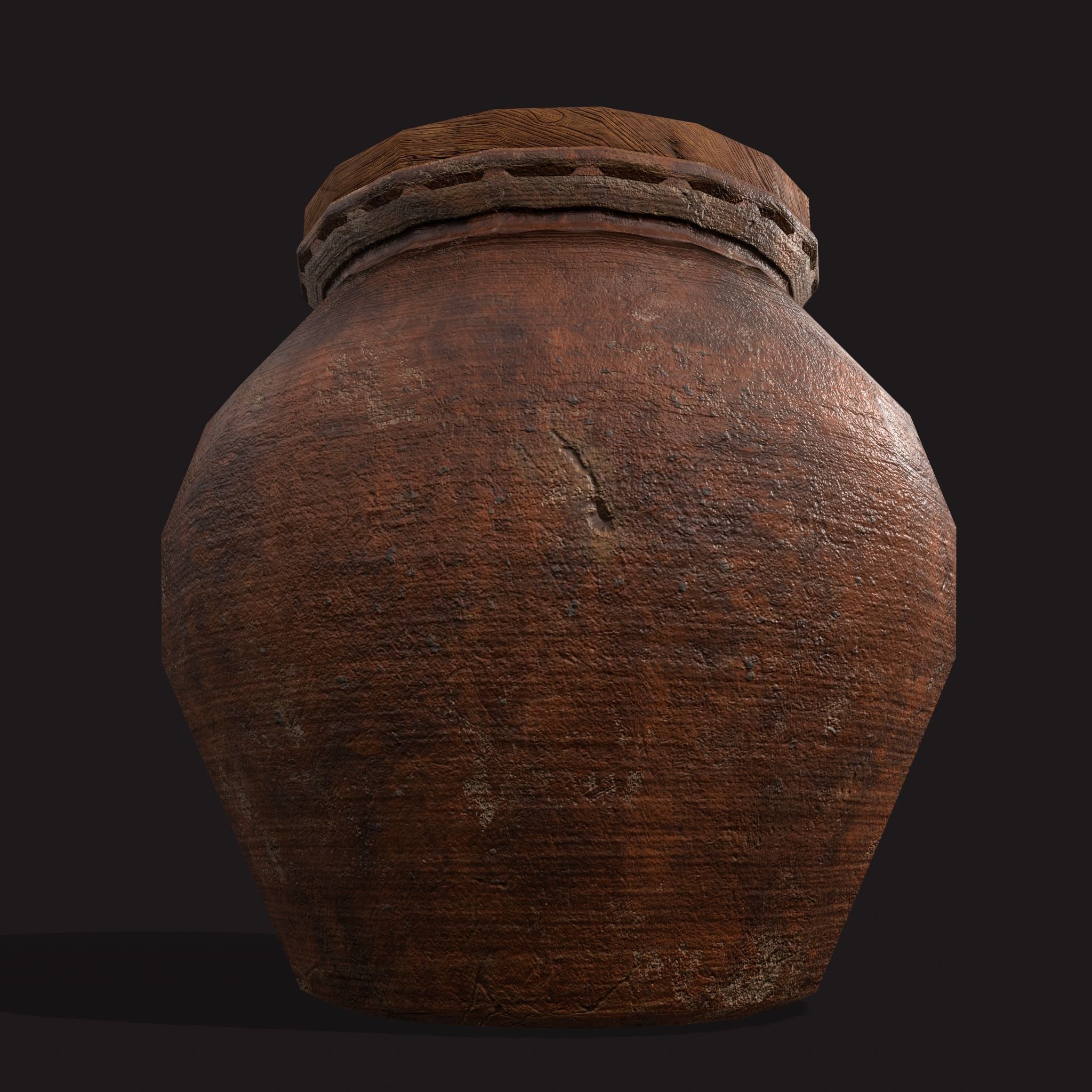 Medieval Cooking Pots Low-poly 3D model_20