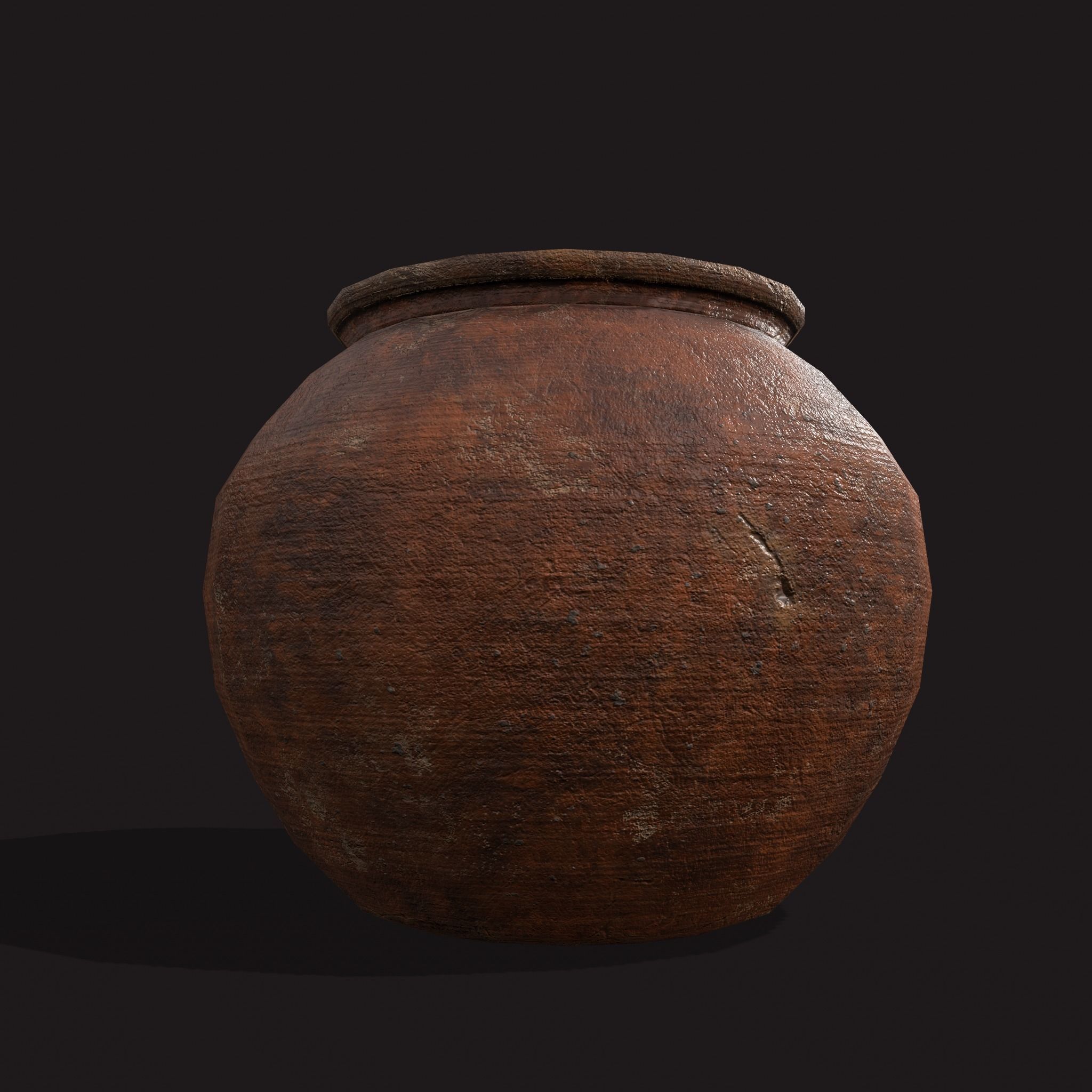 Medieval Cooking Pots Low-poly 3D model_27