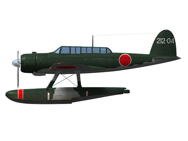 Aichi E13A Jake 3D model_2