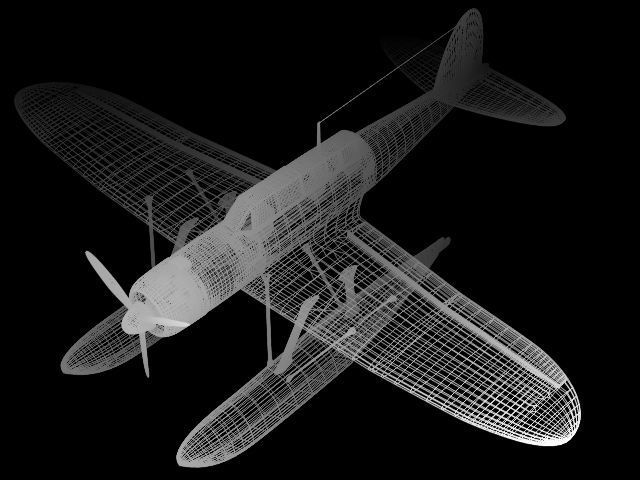 Aichi E13A Jake 3D model_6