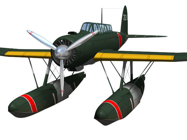 Aichi E13A Jake 3D model_4
