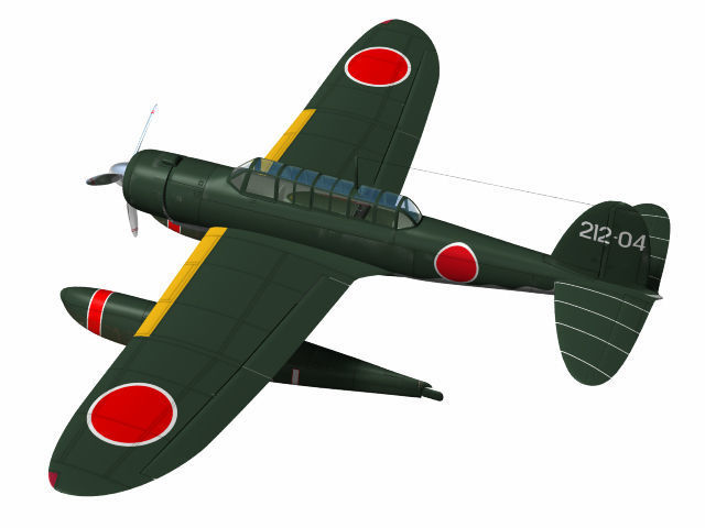 Aichi E13A Jake 3D model_1