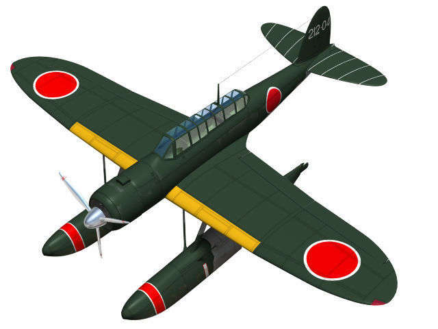 Aichi E13A Jake 3D model_5