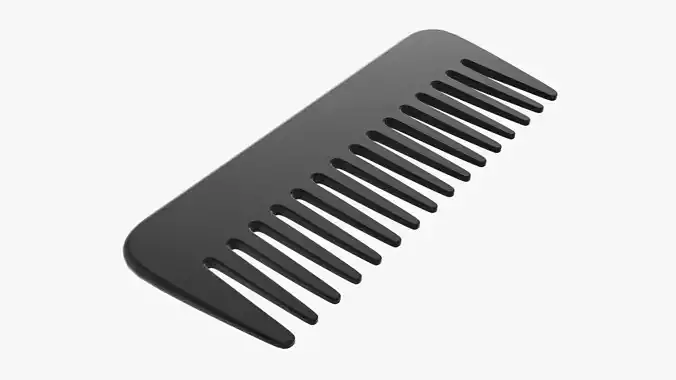 Plastic hair comb type 1 3D model