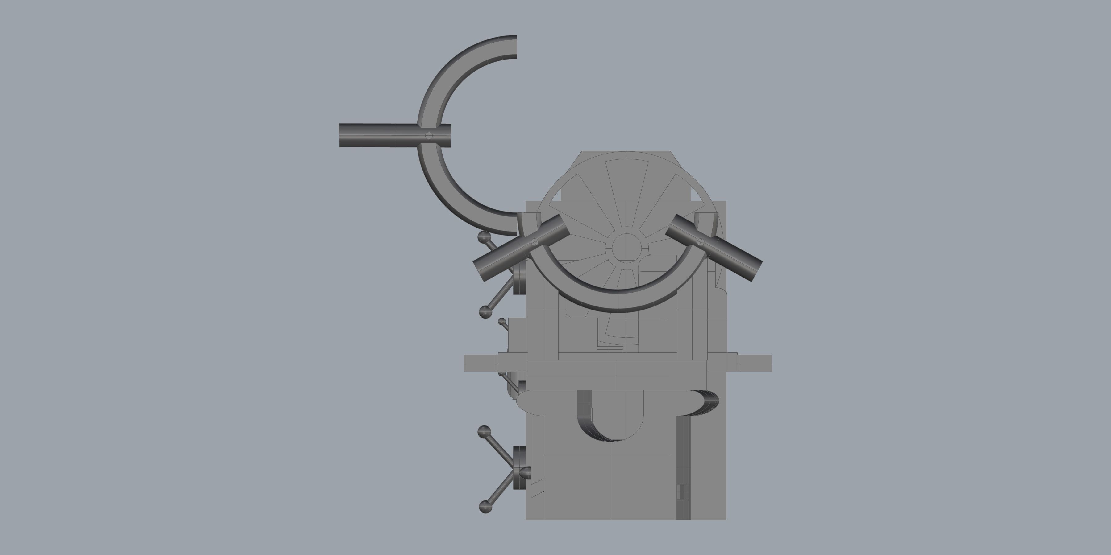 Horizontal Lathe Machine 12m 3D model_3