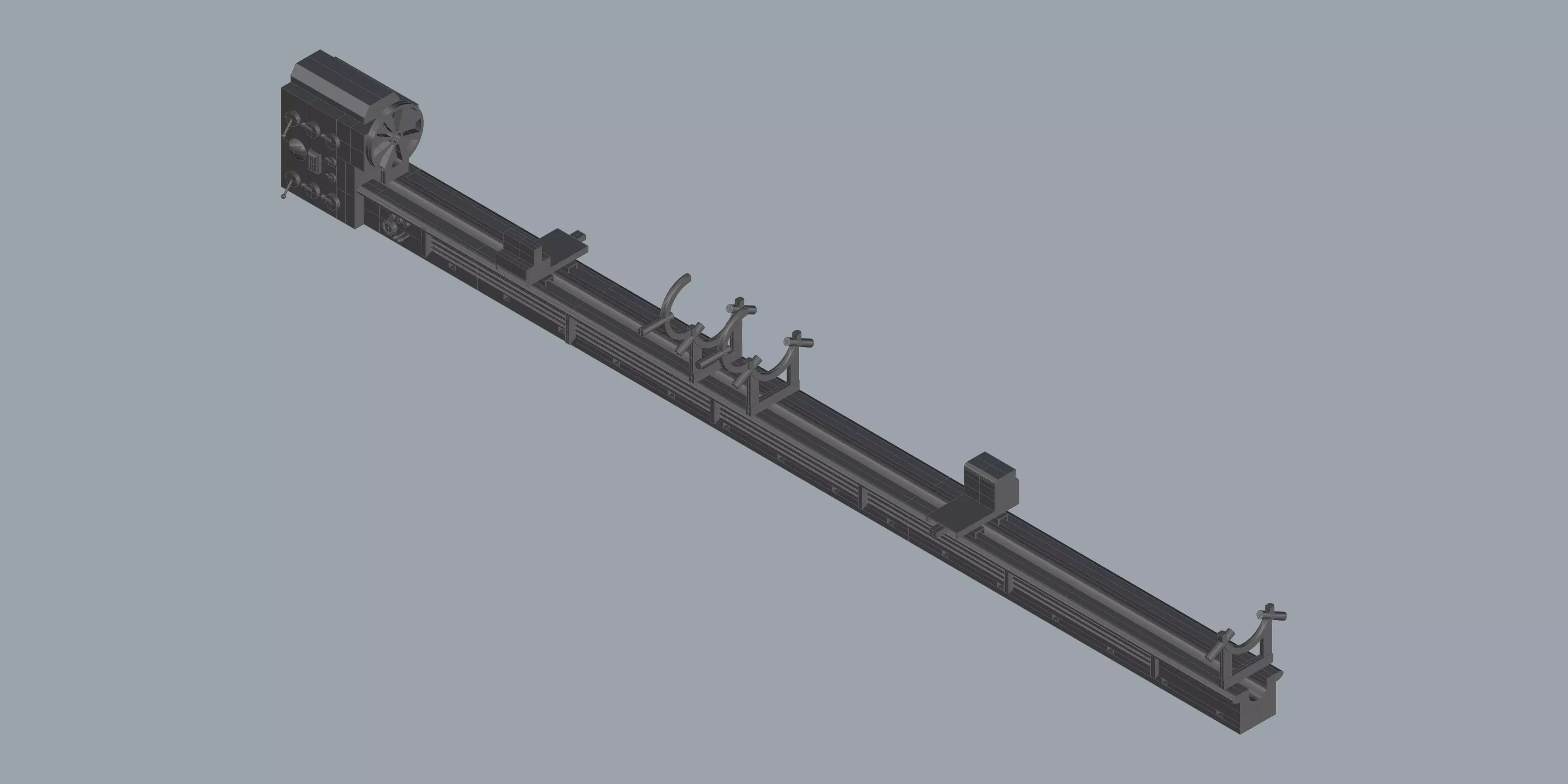 Horizontal Lathe Machine 12m 3D model_0
