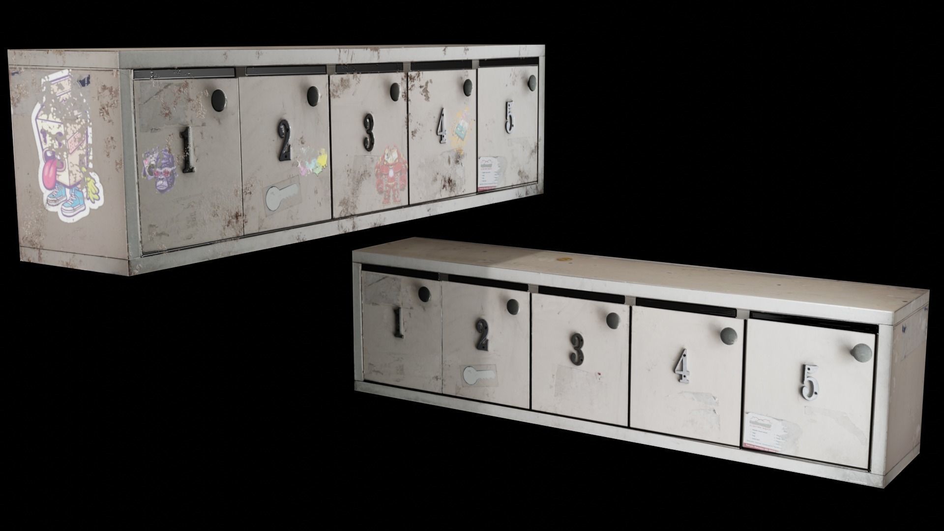  Mail Box  Low-poly 3D model_13