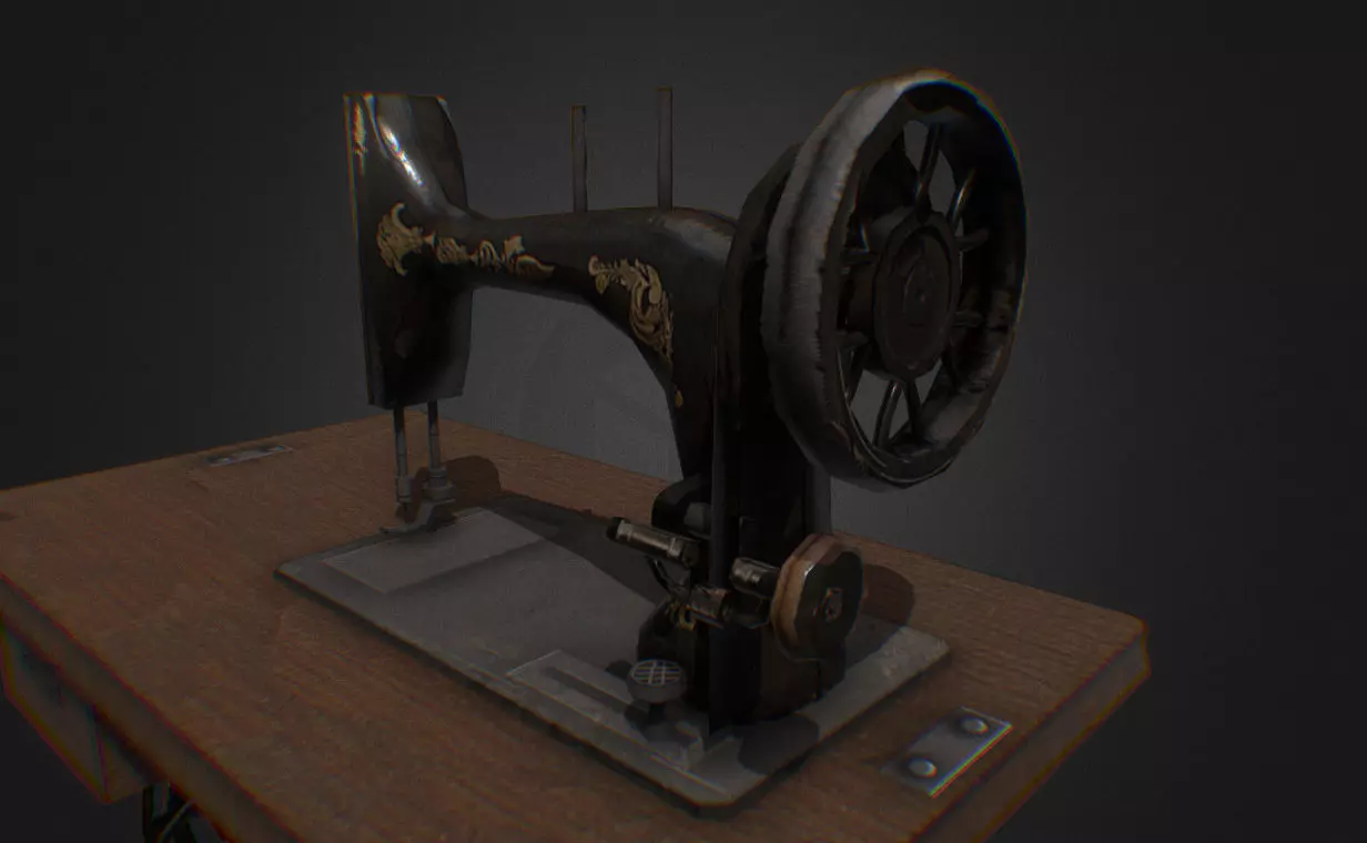 sewing machine 3D model_0