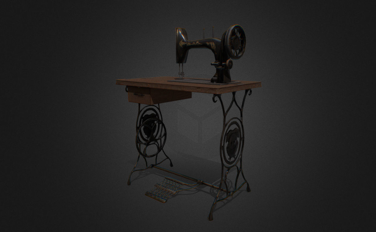 sewing machine 3D model_2