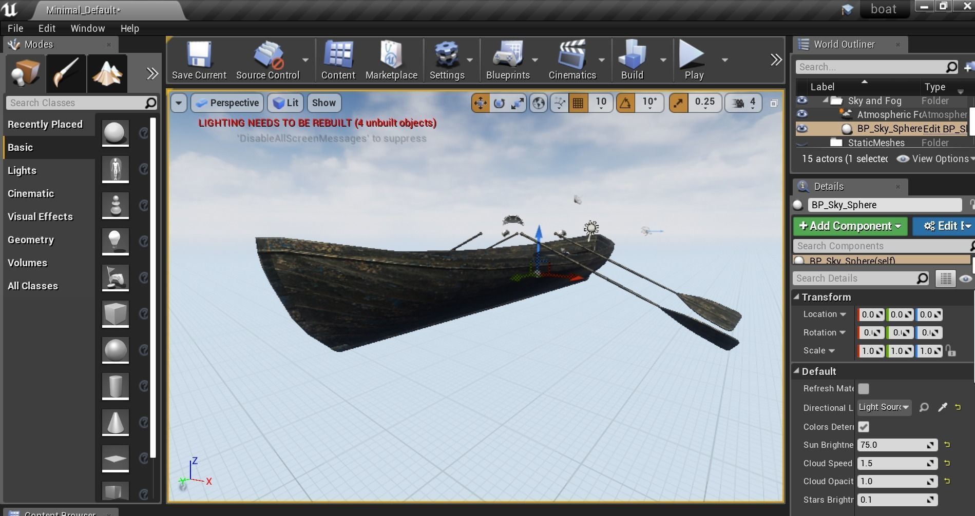 Old Row Boat-Game Ready Low-poly 3D model_11