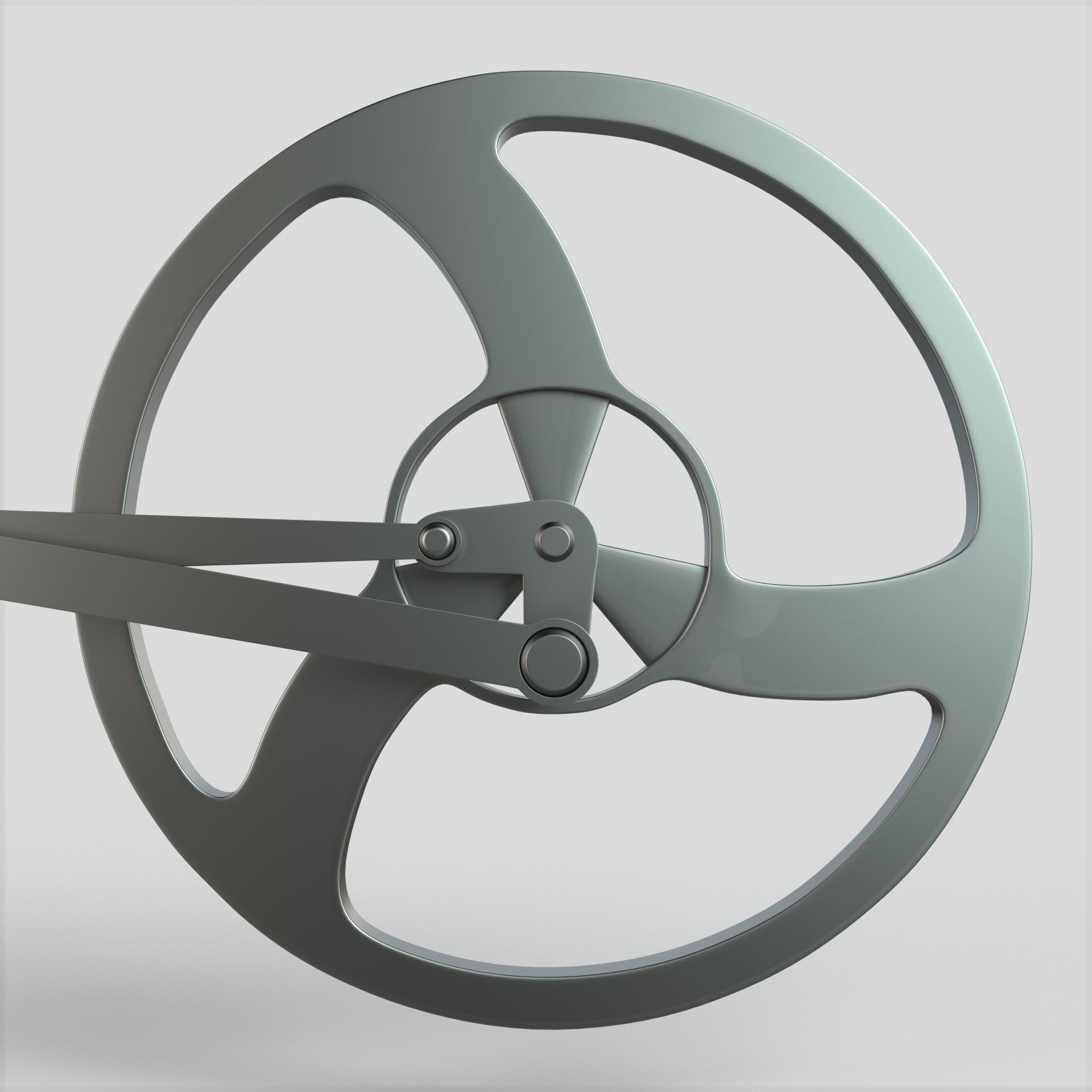 Stirling Engine Low-poly 3D model_3