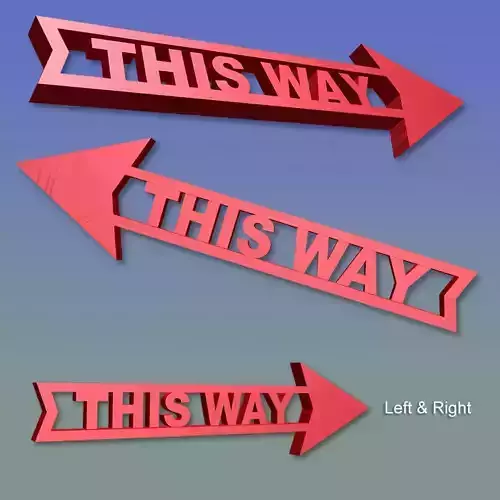 Arrow Directions Free 3D print model