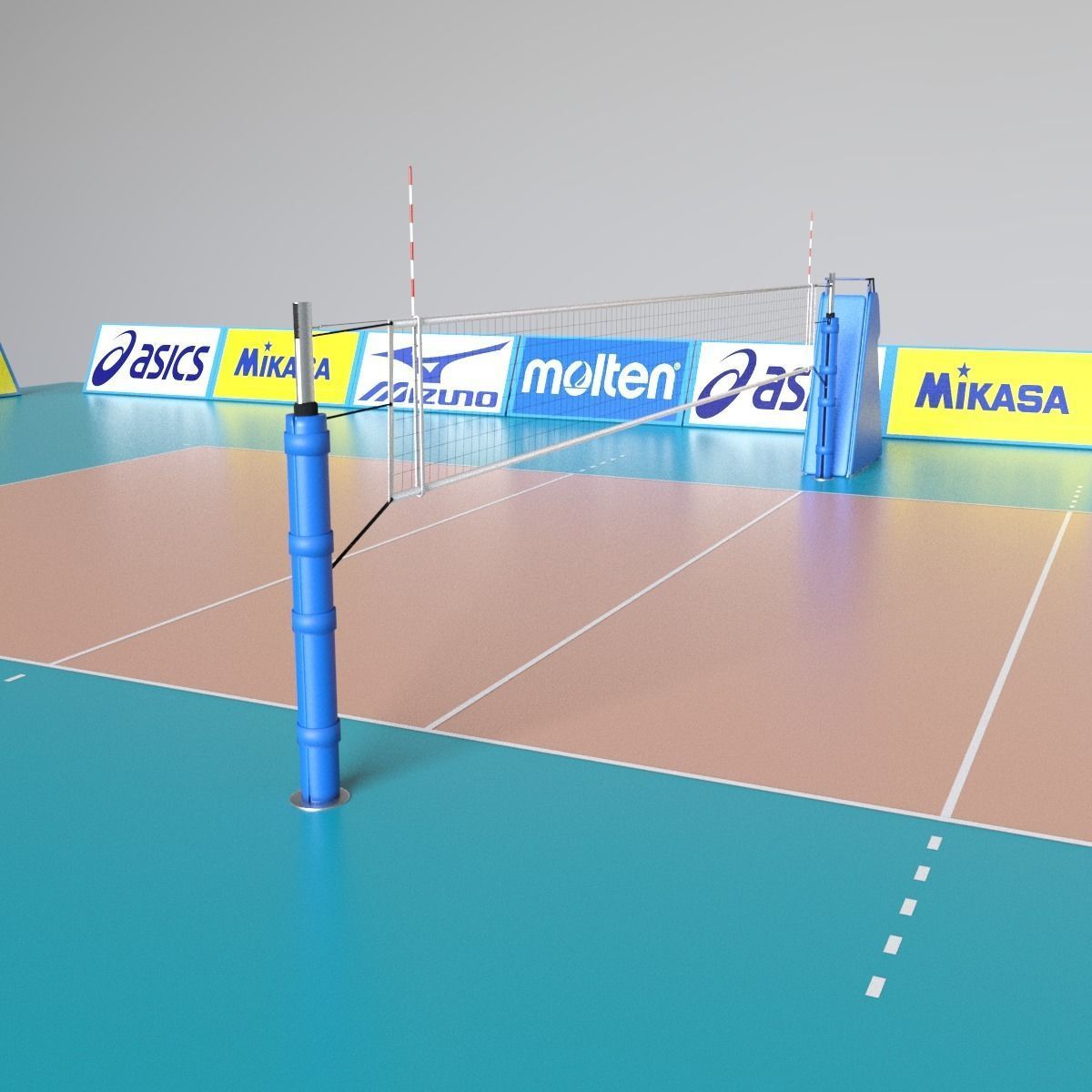Volleyball Court Low-poly 3D model_2
