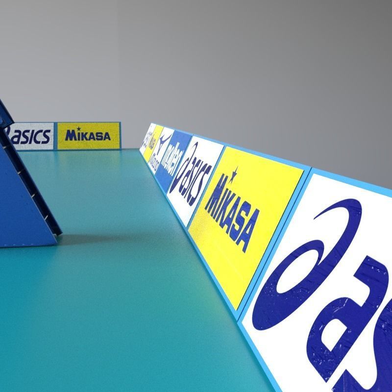 Volleyball Court Low-poly 3D model_10