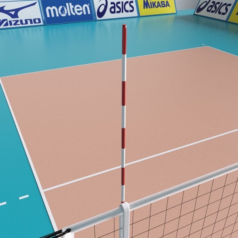 Volleyball Court Low-poly 3D model_6