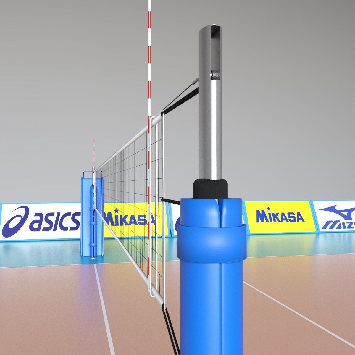 Volleyball Court Low-poly 3D model_3