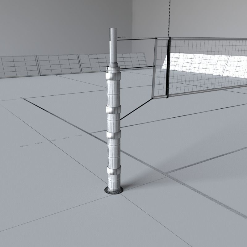 Volleyball Court Low-poly 3D model_12