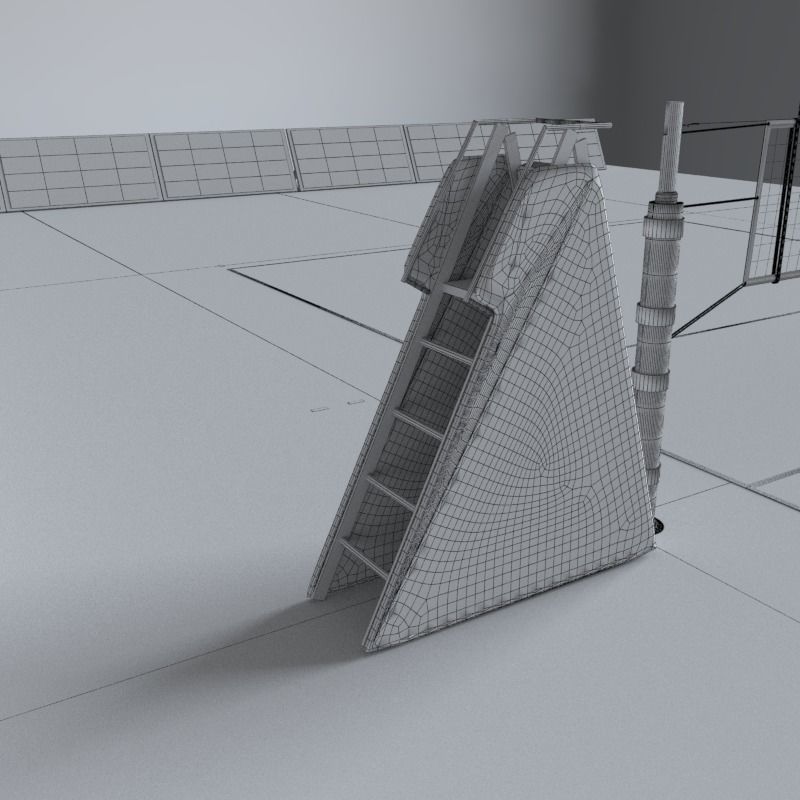 Volleyball Court Low-poly 3D model_19