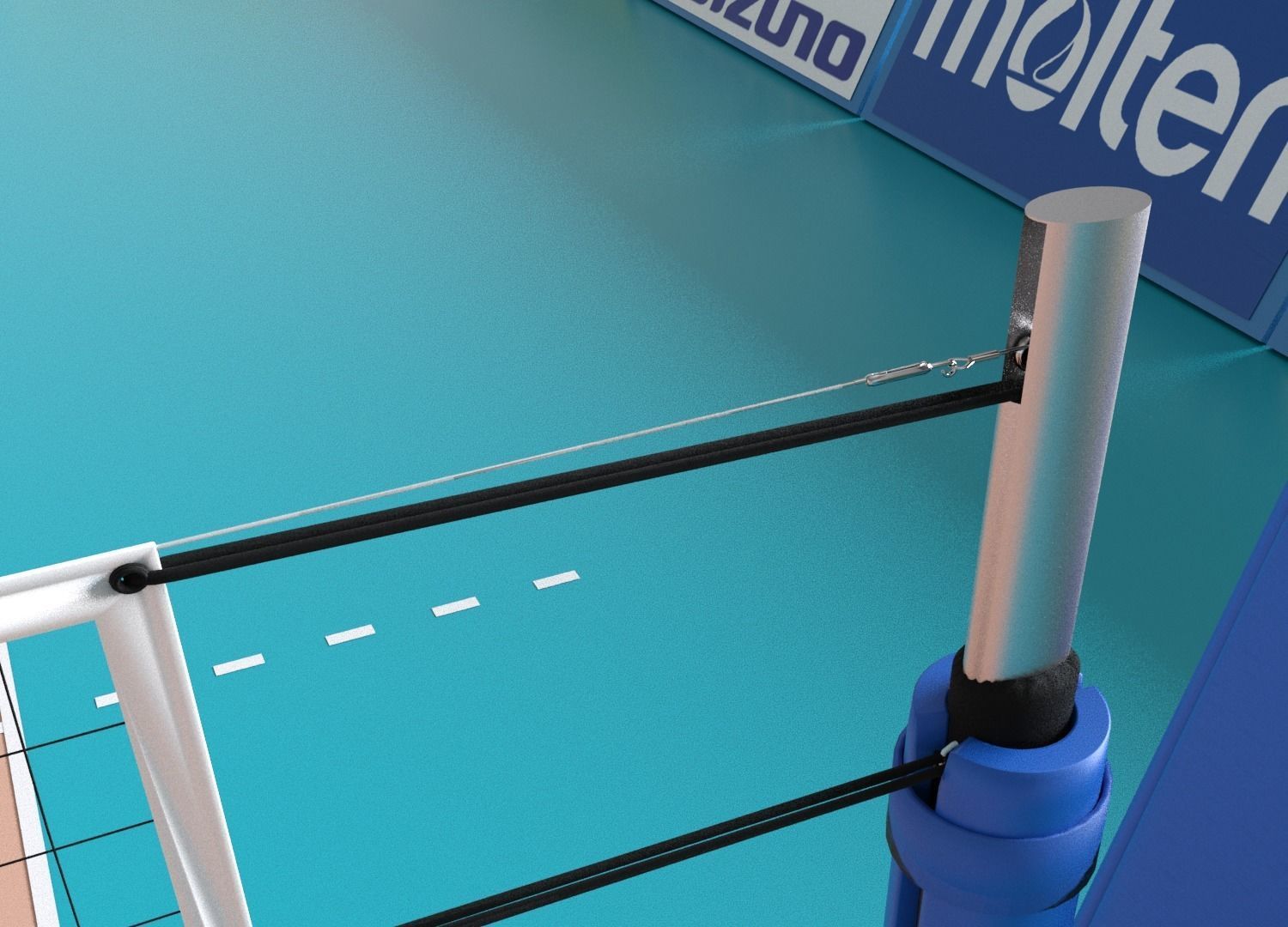 Volleyball Court Low-poly 3D model_5